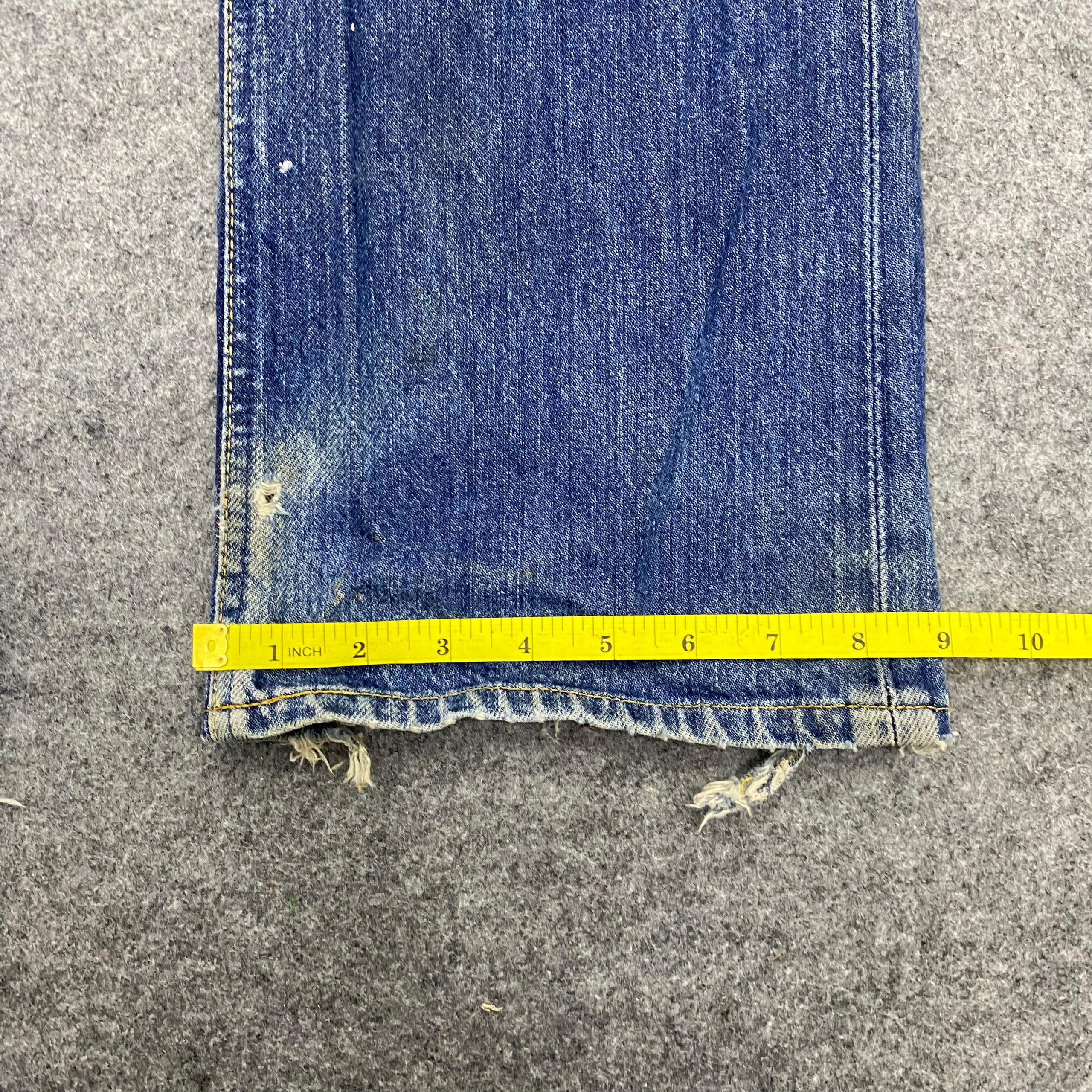 If Six Was Nine 💥Flare💥Vintage Lee Riders Distressed Denim Size US 32 / EU 48 - 8 Thumbnail
