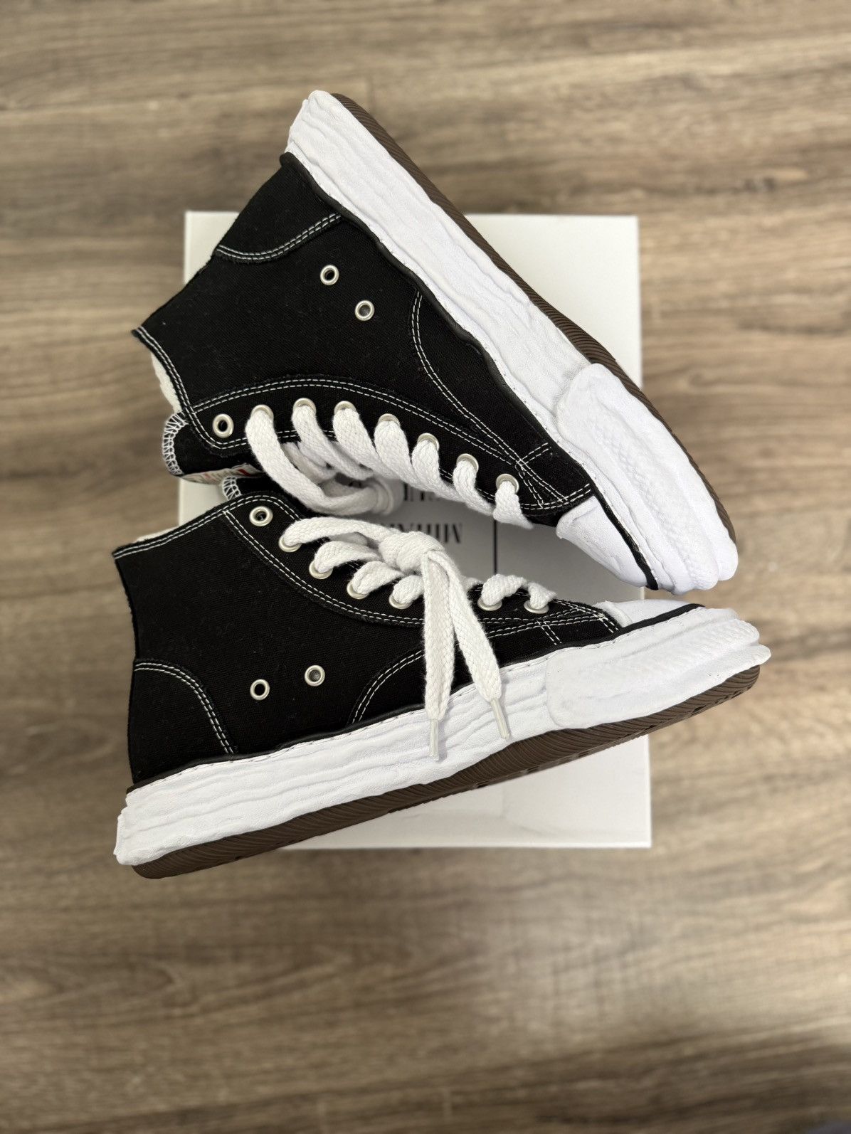 Maison MIHARA YASUHIRO Maison Mihara PETERSON 23 HIGH Black & White Size US 10 / EU 43 - 5 Thumbnail