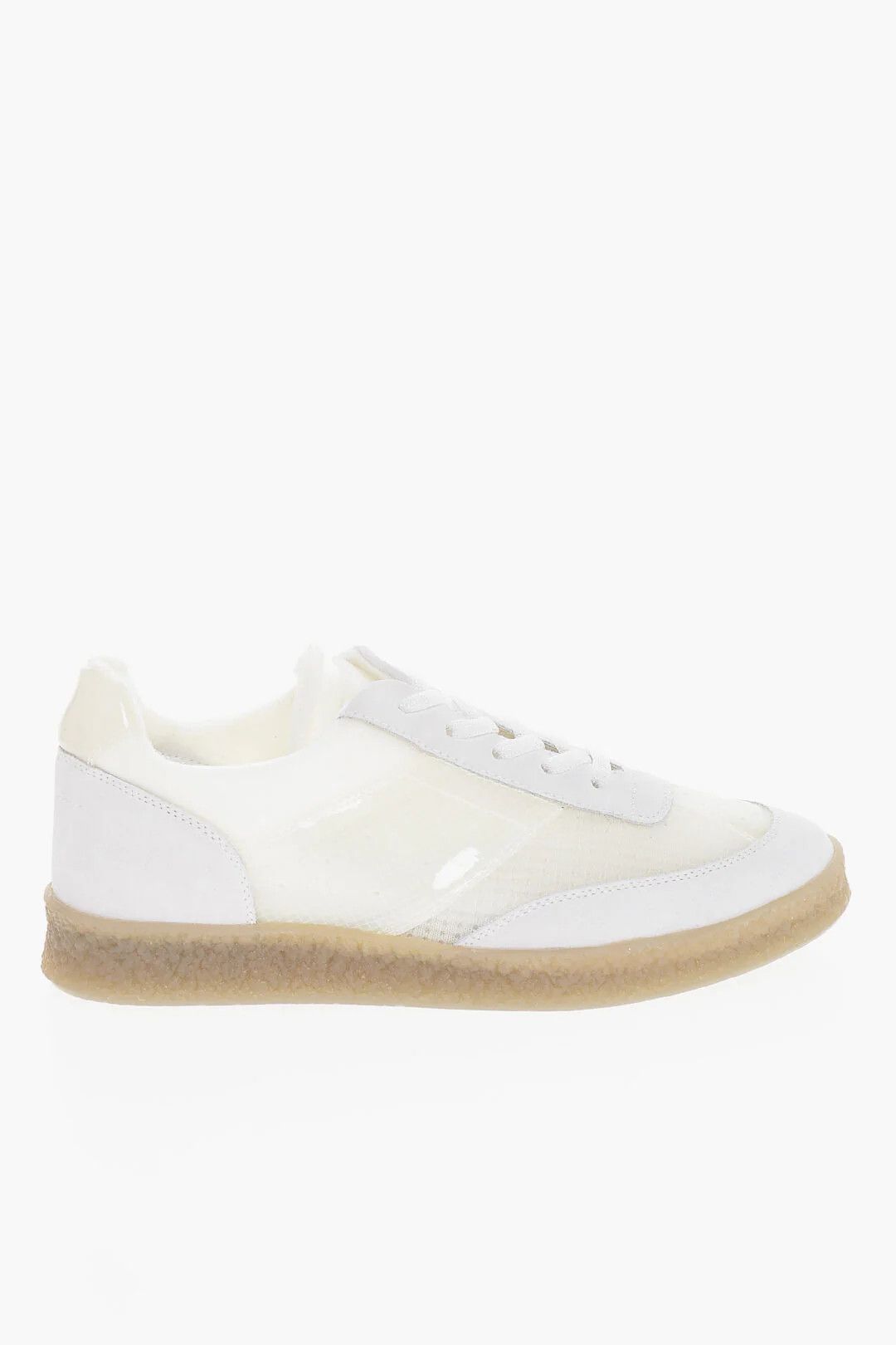 Maison Margiela og1mm0326 Suede Low-Top Sneakers in Beige Size US 8 / EU 41 - 1 Thumbnail