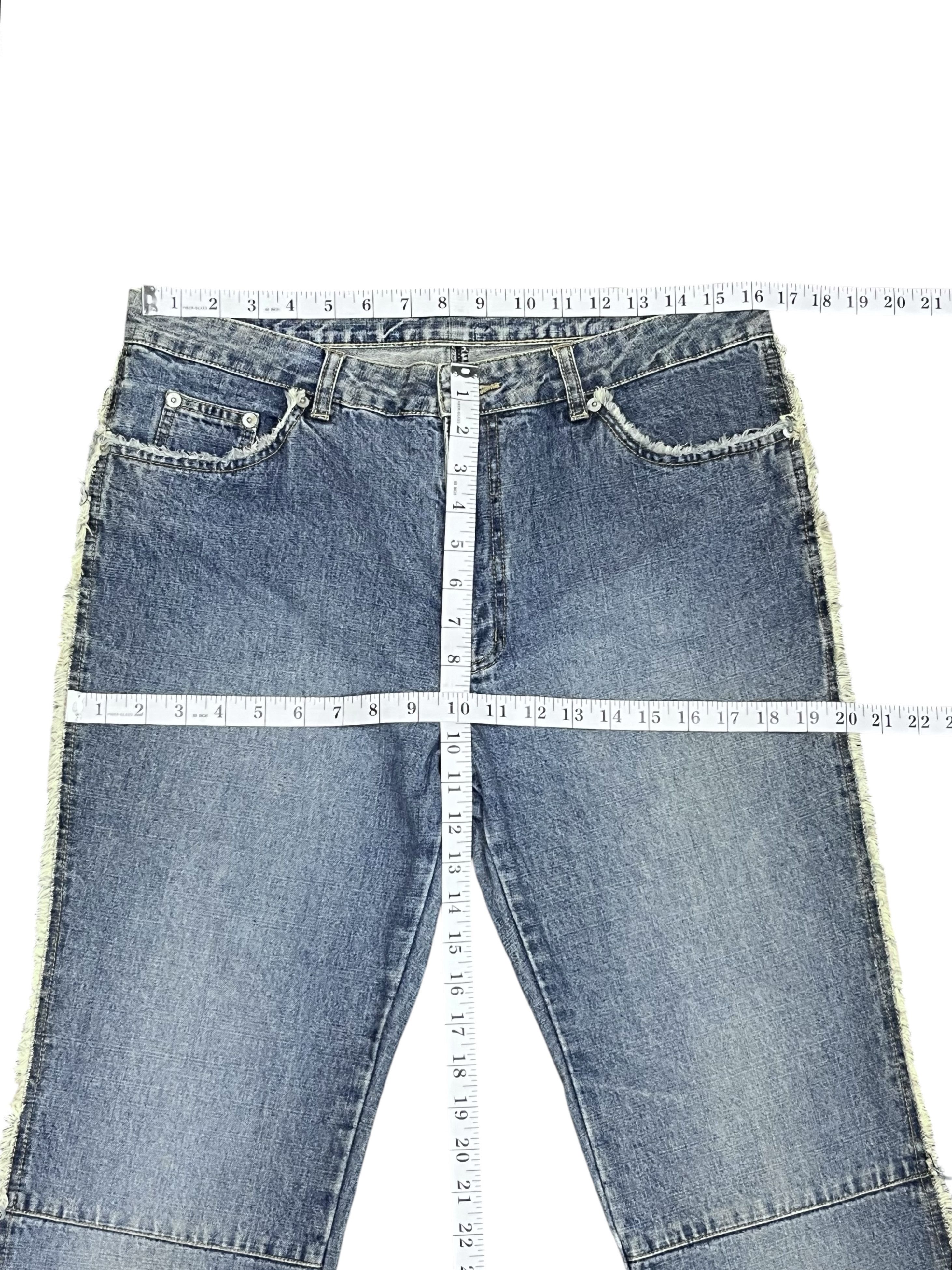 Japanese Brand Vtg Playchess Japan Hem Cut Side Flare Denim Light Wash Size 32" / US 10 / IT 46 - 12 Thumbnail
