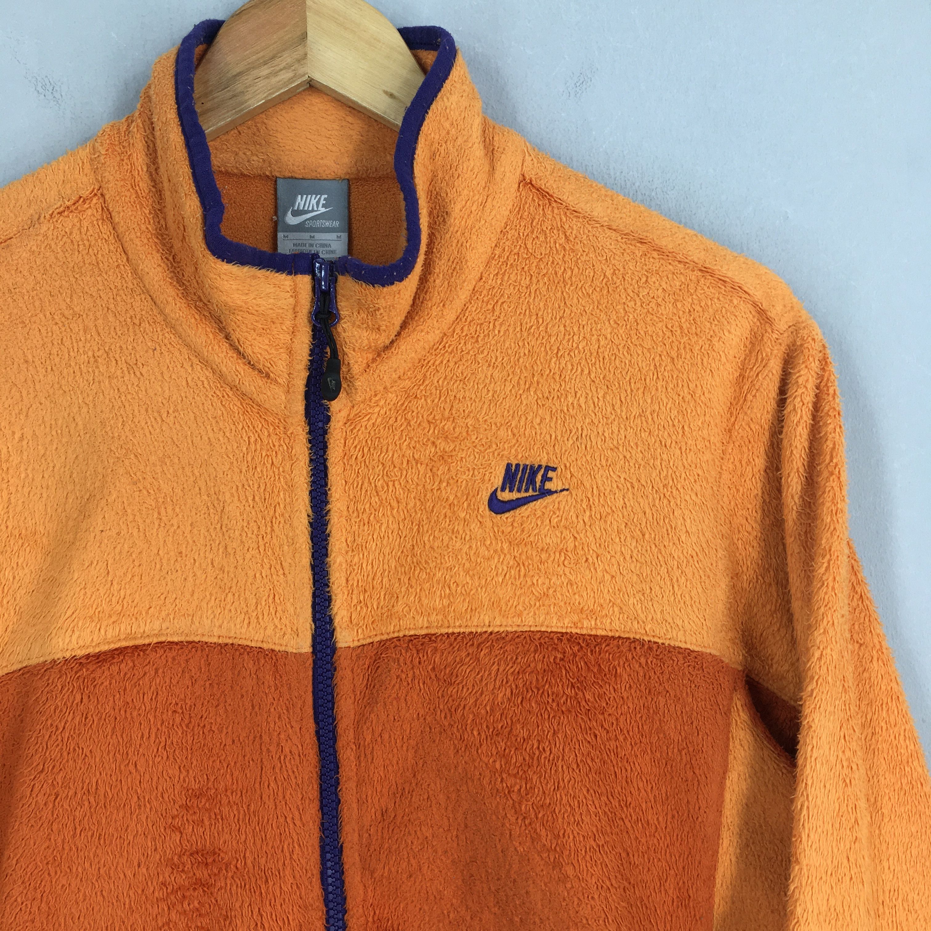 Nike × Nike ACG Vintage Y2K Nike Swoosh Orange Fleece Sweater Medium Size US M / EU 48-50 / 2 - 2 Thumbnail