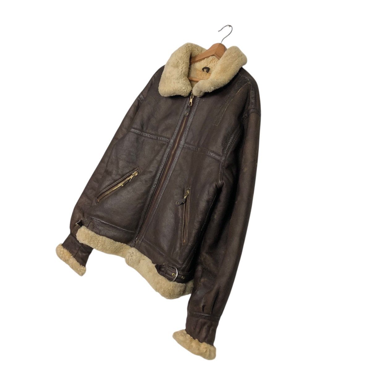 Vintage Vintage Genuine Leather Jacket Shearling Zufolo Issey Miyake Size US L / EU 52-54 / 3 - 3 Thumbnail