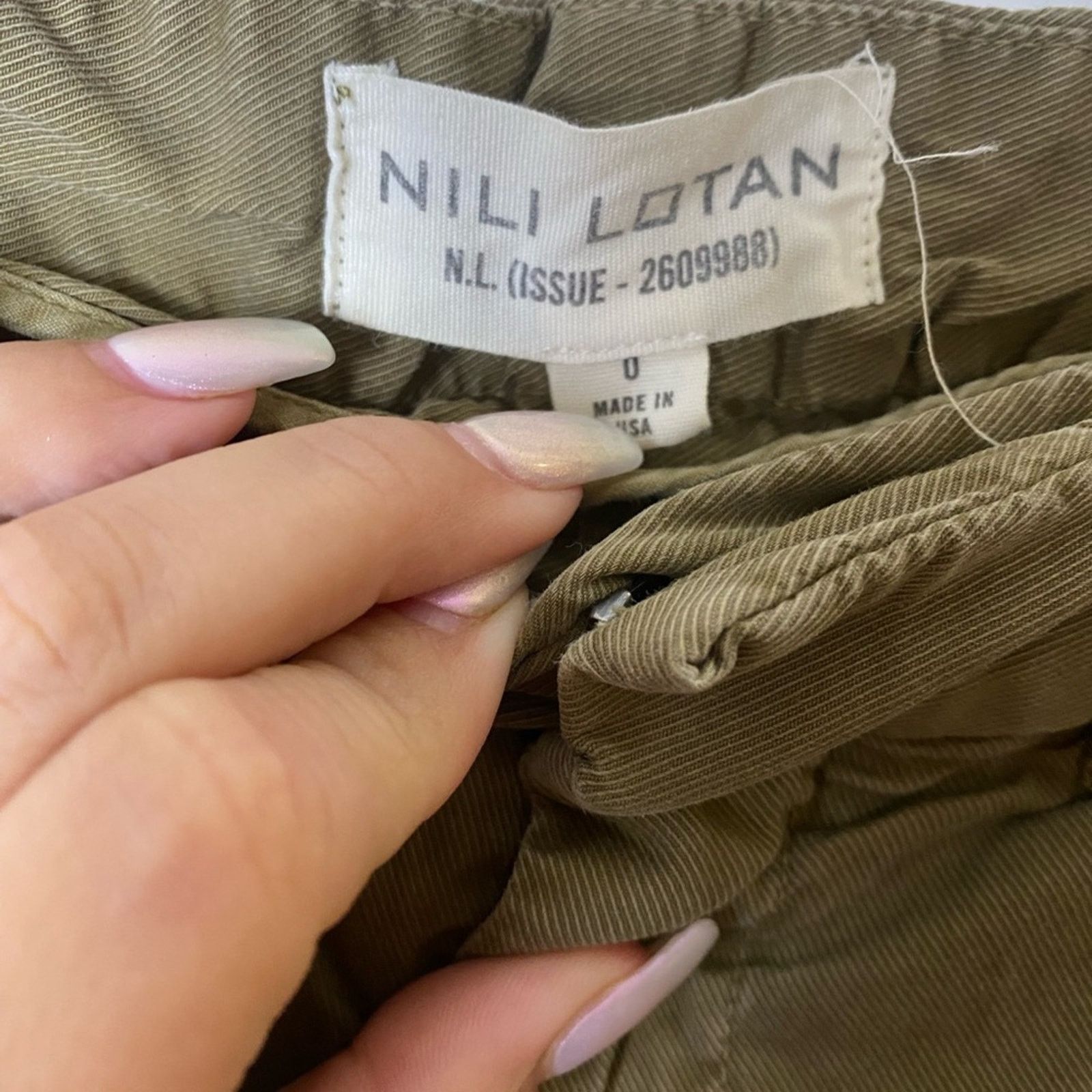 Nili Lotan NILI LOTAN High-Rise Straight Leg Distress Hem Pants 0 Size 25" / US 0 / IT 36 - 5 Thumbnail