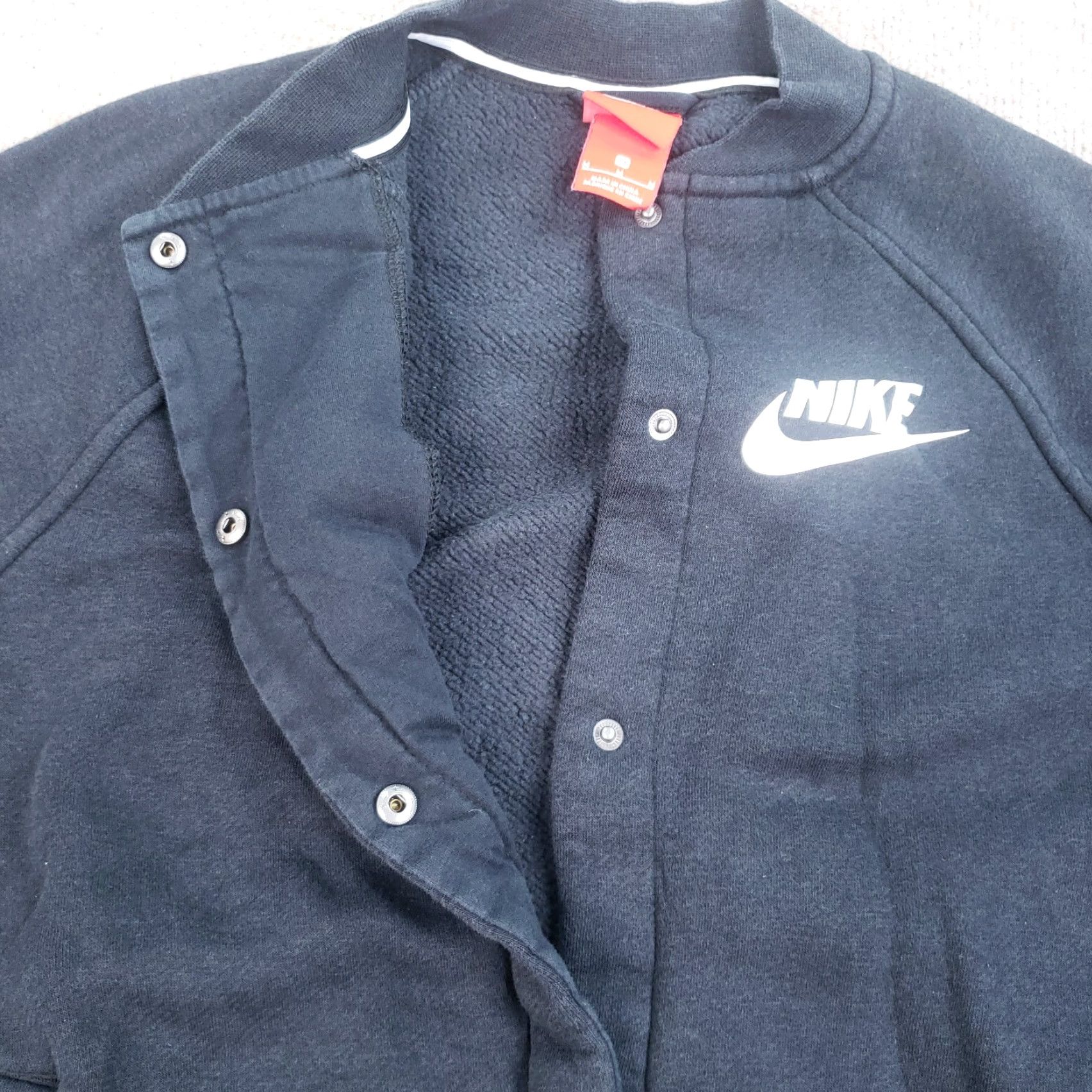 Nike Nike Jacket Womens Medium Black Snap Front Pockets Casual Stretch Size M / US 6-8 / IT 42-44 - 7 Thumbnail