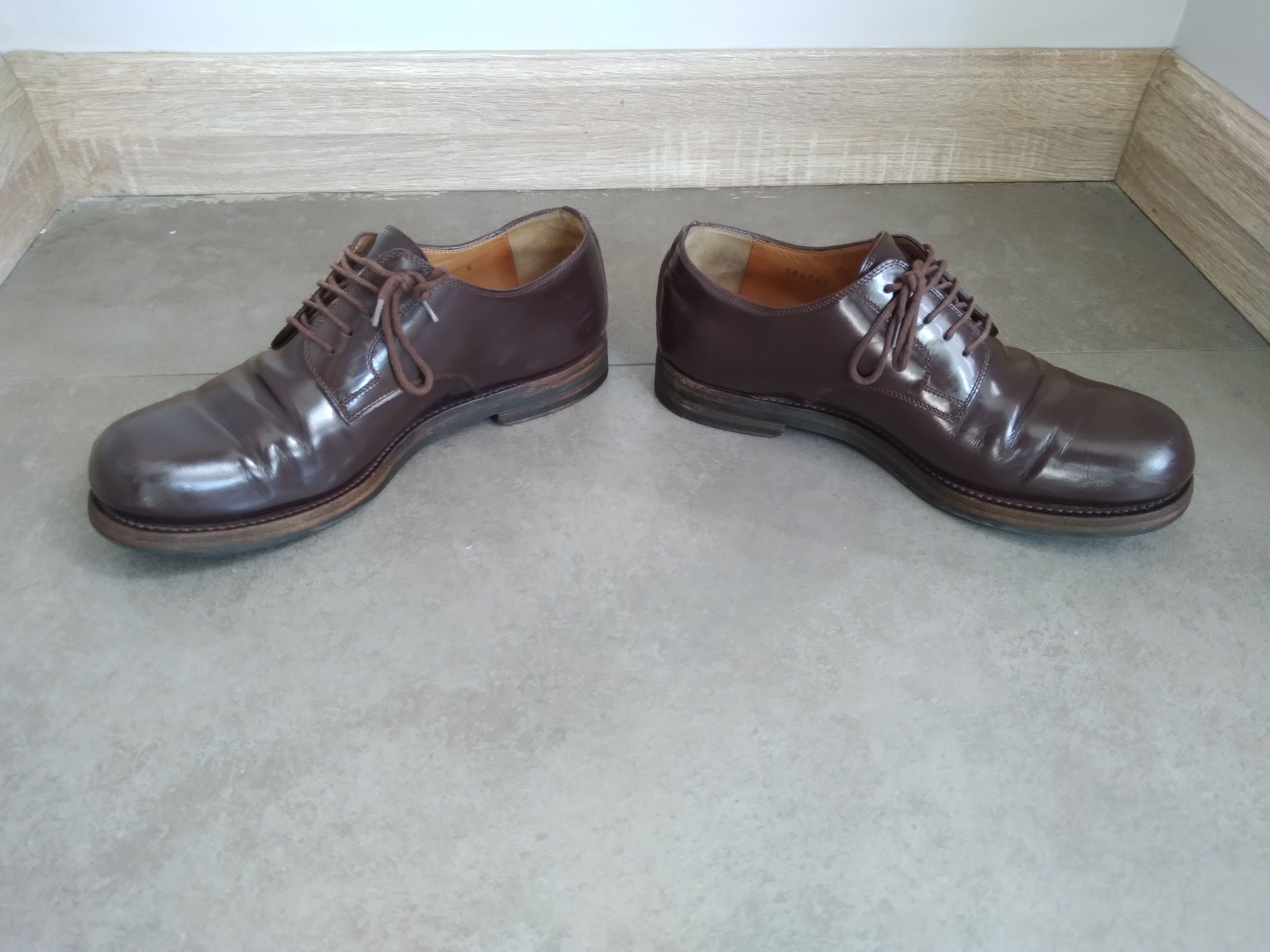 Gucci Gucci shoes brown polished leather Size US 7 / EU 40 - 6 Thumbnail
