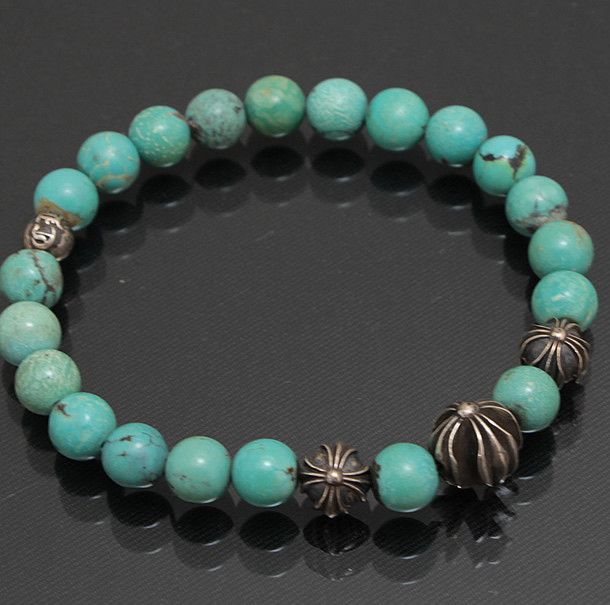 image of Chrome Hearts Beaded Turquoise Bracelet, Men's