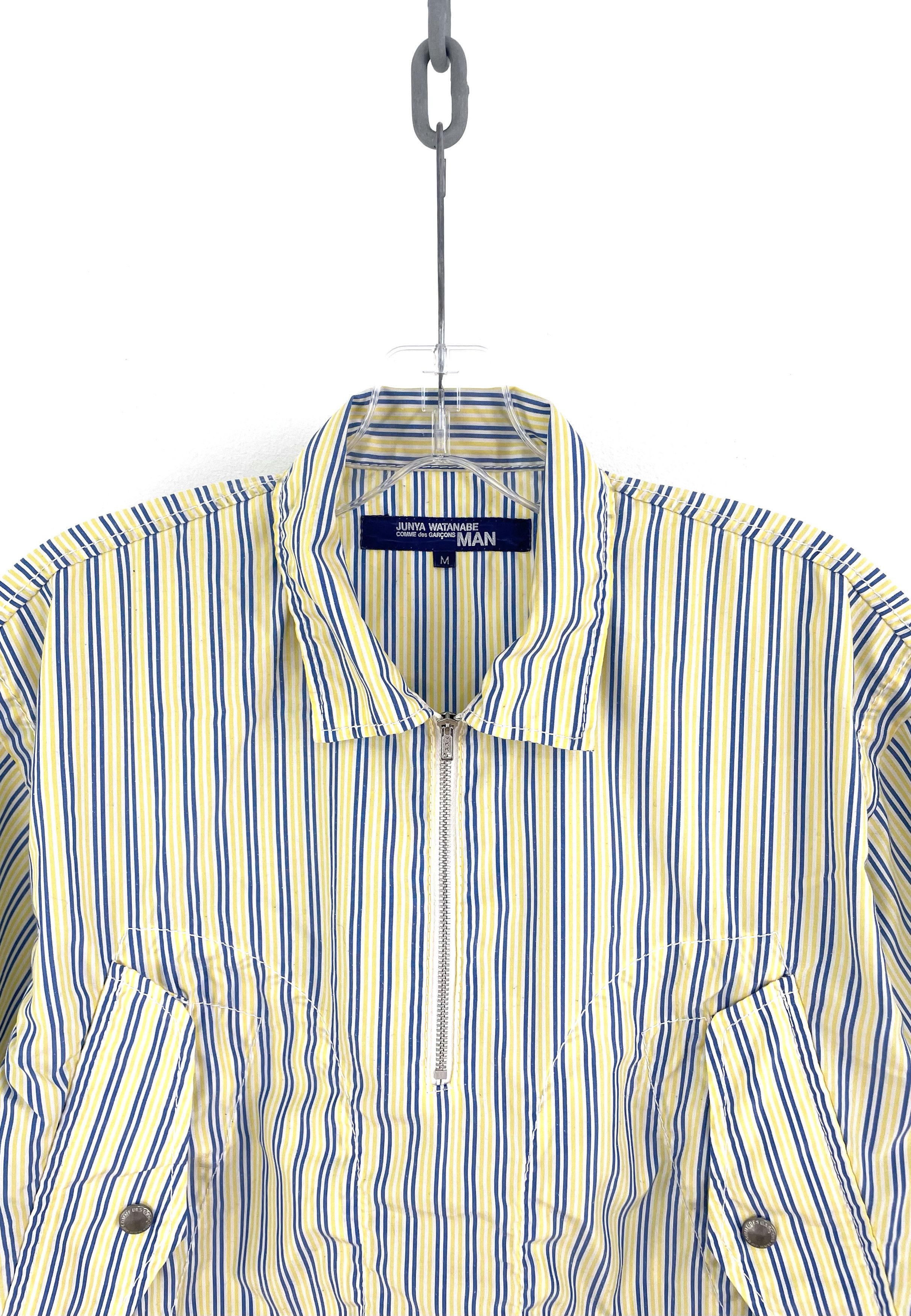 Junya Watanabe 2004 Striped Zip Shirt Size US M / EU 48-50 / 2 - 4 Thumbnail