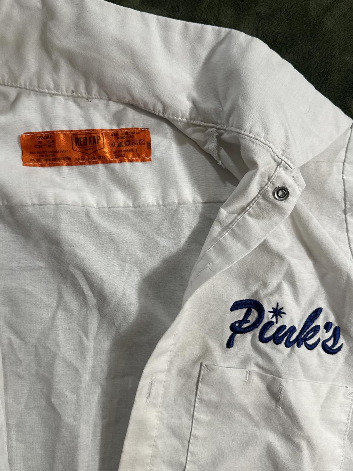 Red Kap Red Kap Men's Small White Work Shirt "Pinks Window Services" Size 36R - 4 Thumbnail