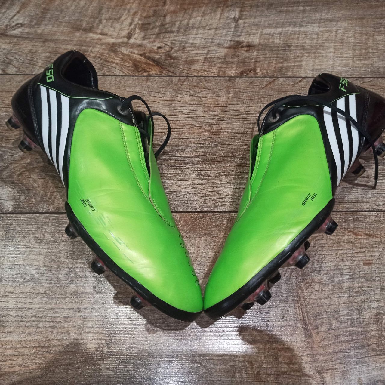 Adidas × Vintage Vintage Adidas F50 Tunit Soccer Cleats Football Boots Green Size US 12.5 / EU 45-46 - 5 Thumbnail