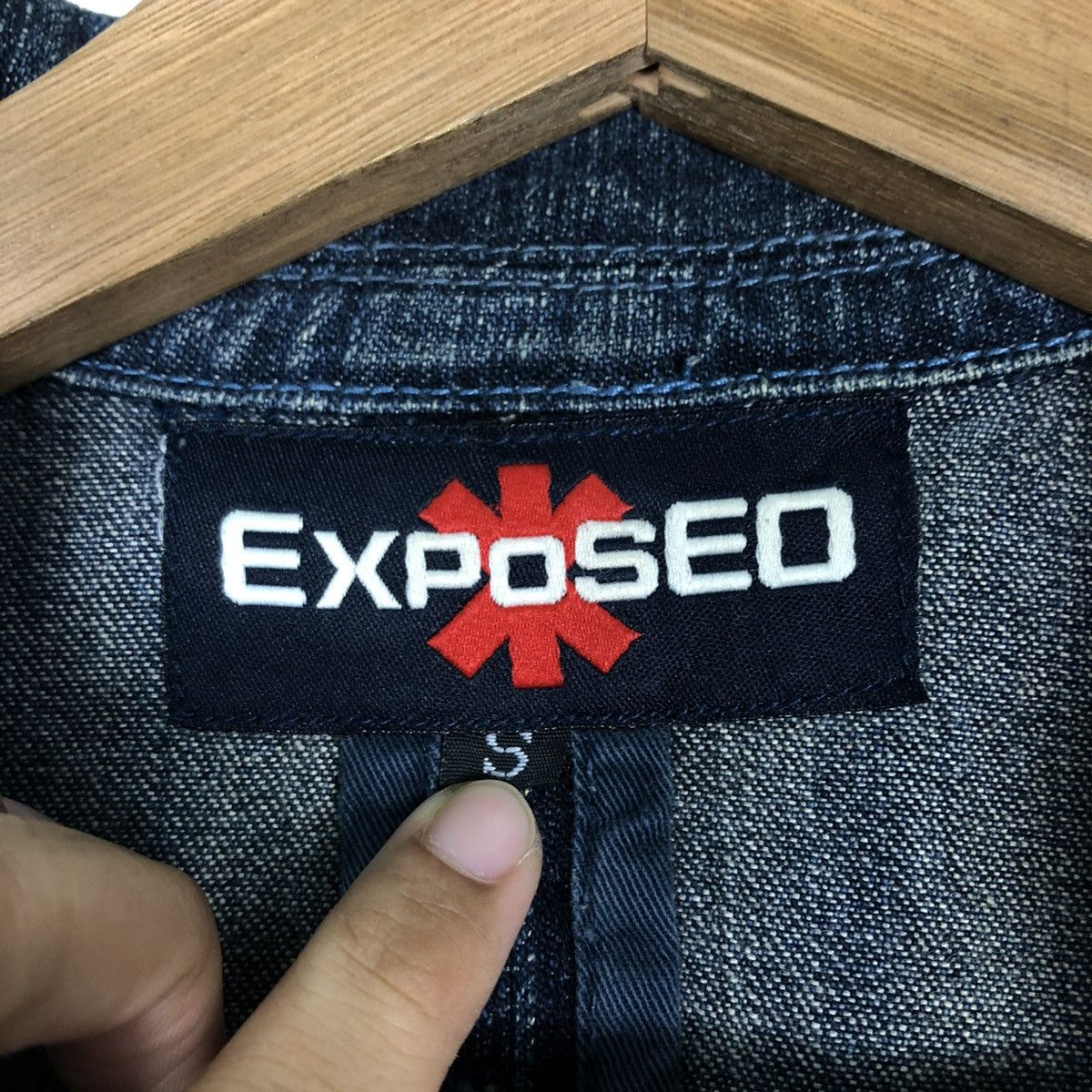 Hysteric Glamour 📌VINTAGE CROPPED BIKER JACKET DENIM EXPOSED JAPAN Size S / US 4 / IT 40 - 18 Thumbnail