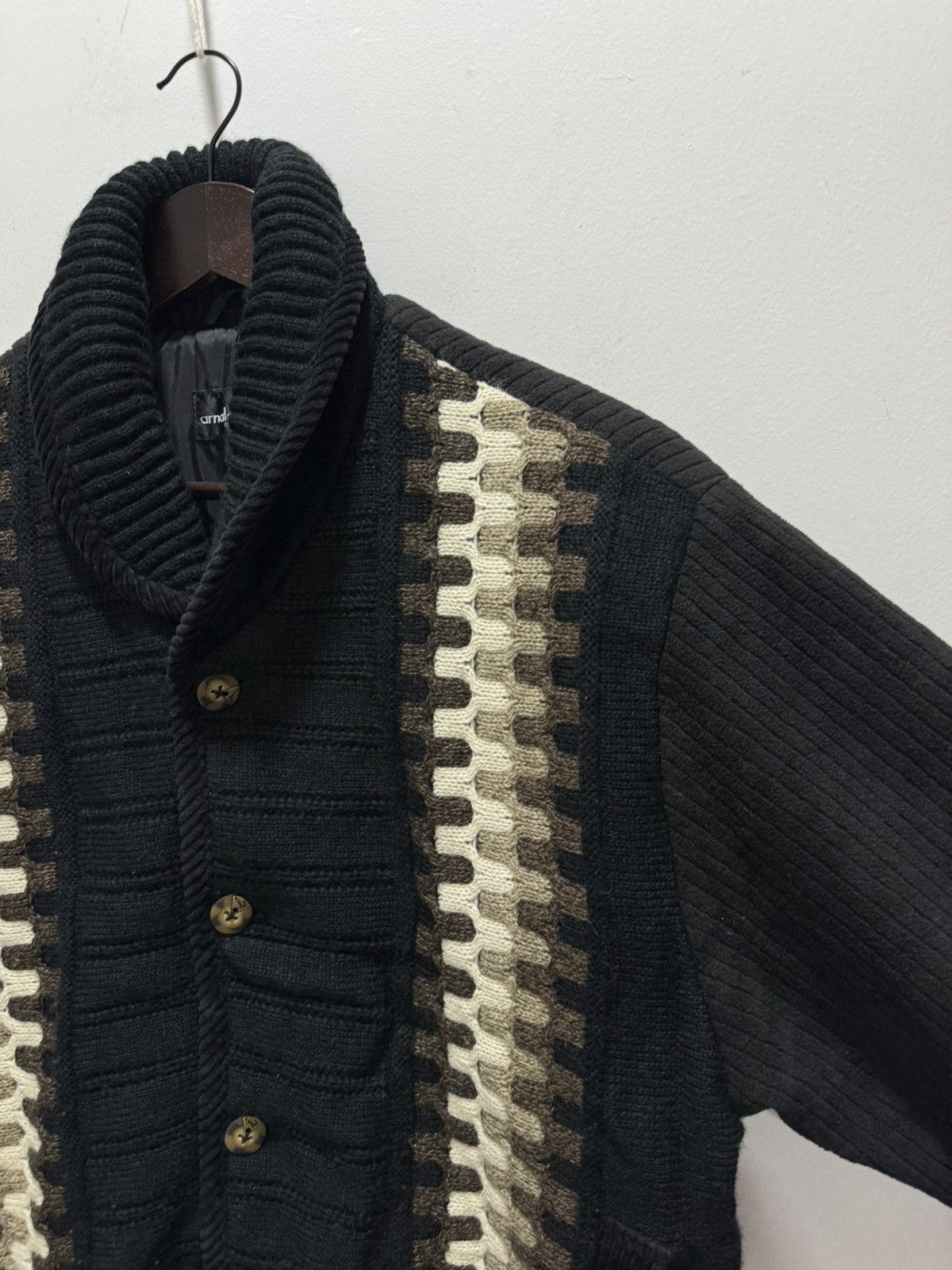 Vintage DESIGNER ITALIAN ARNALDO BASSINI KNIT BUTTON UP JACKET Size US M / EU 48-50 / 2 - 4 Thumbnail