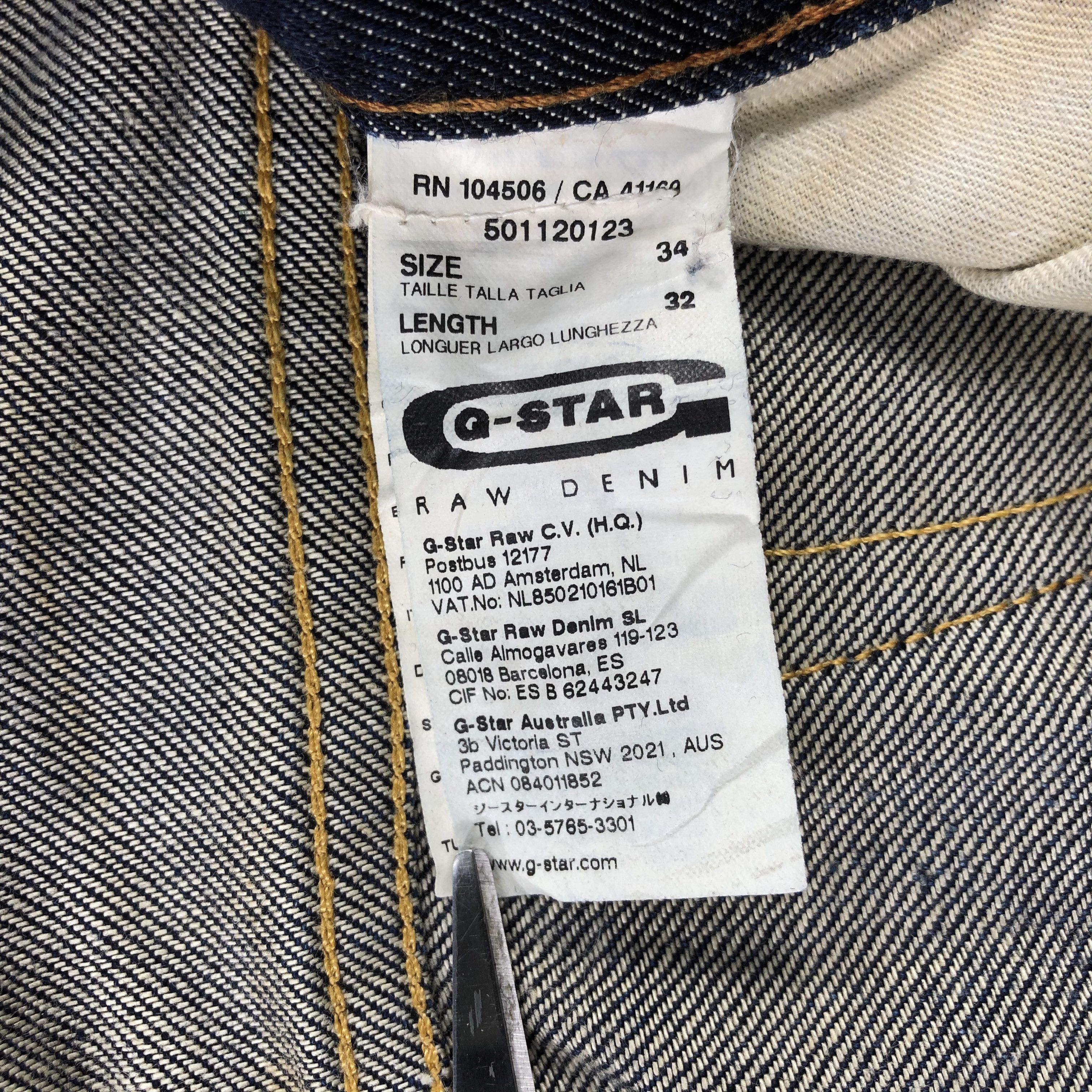 G-Star G Star Raw 3301 Jeans Faded Blue Denim KJ729 Size US 34 / EU 50 - 14 Thumbnail