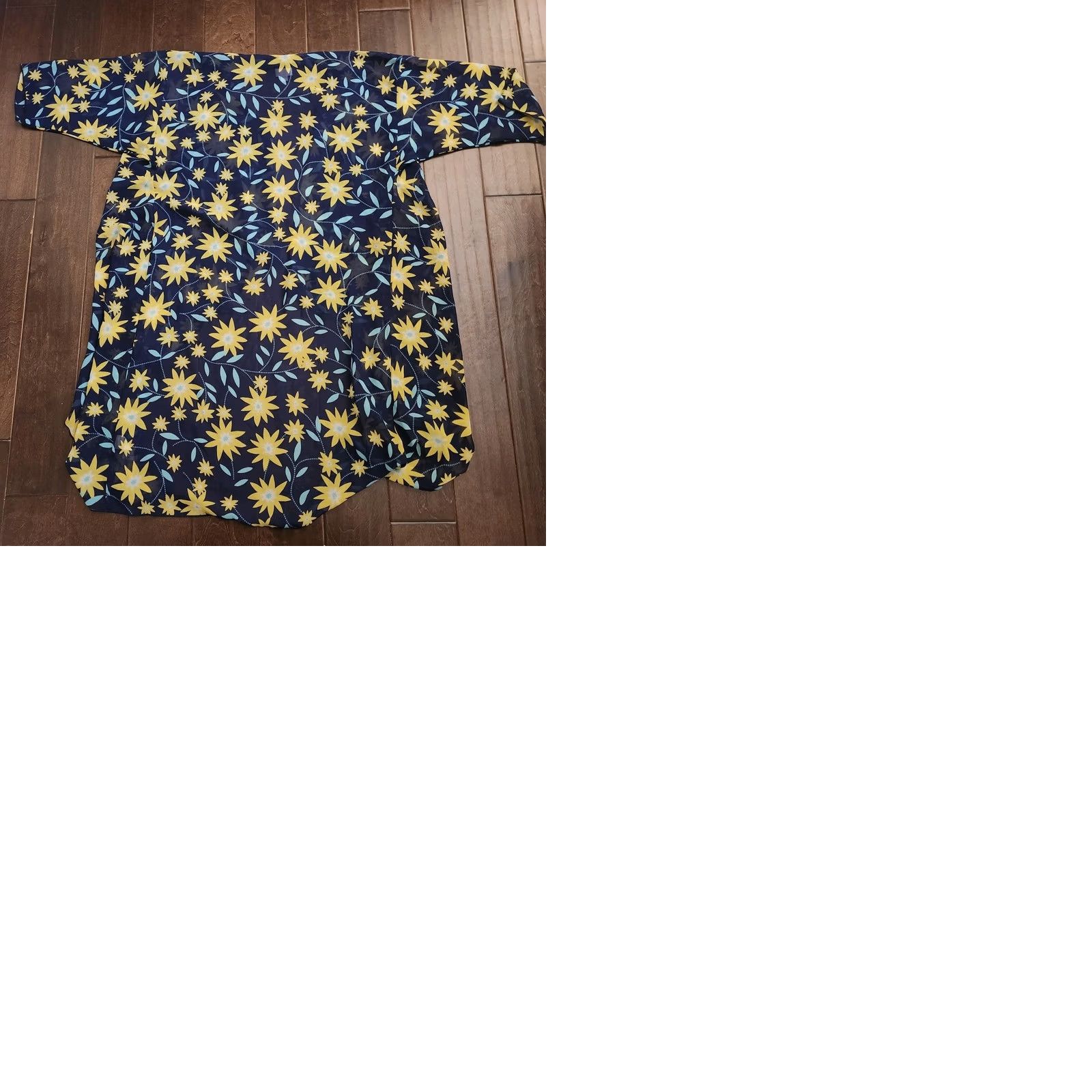 Vintage VINTAGE LuLaRoe Shirley Kimono Womens M Floral Yellow Blue Open Front Cardigan Size M / US 6-8 / IT 42-44 - 11 Thumbnail