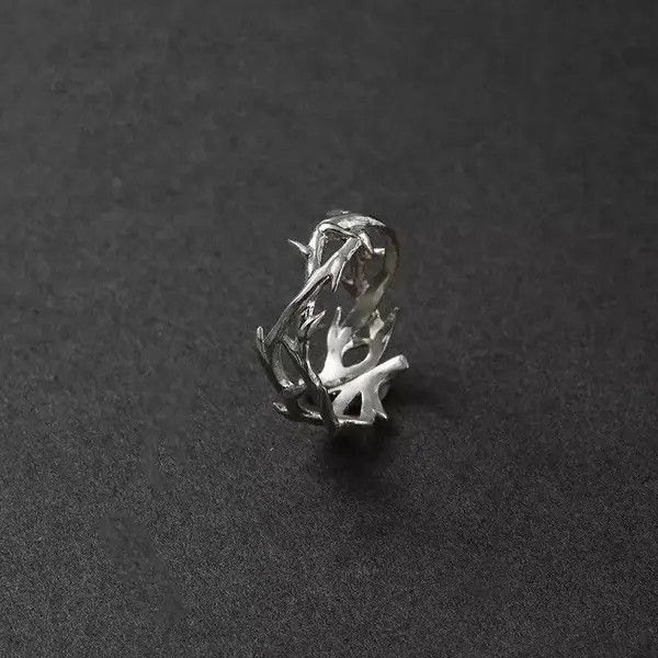 VIBE Punk Irregular Thorns Couple Ring Adjustable Size ONE SIZE - 8 Thumbnail