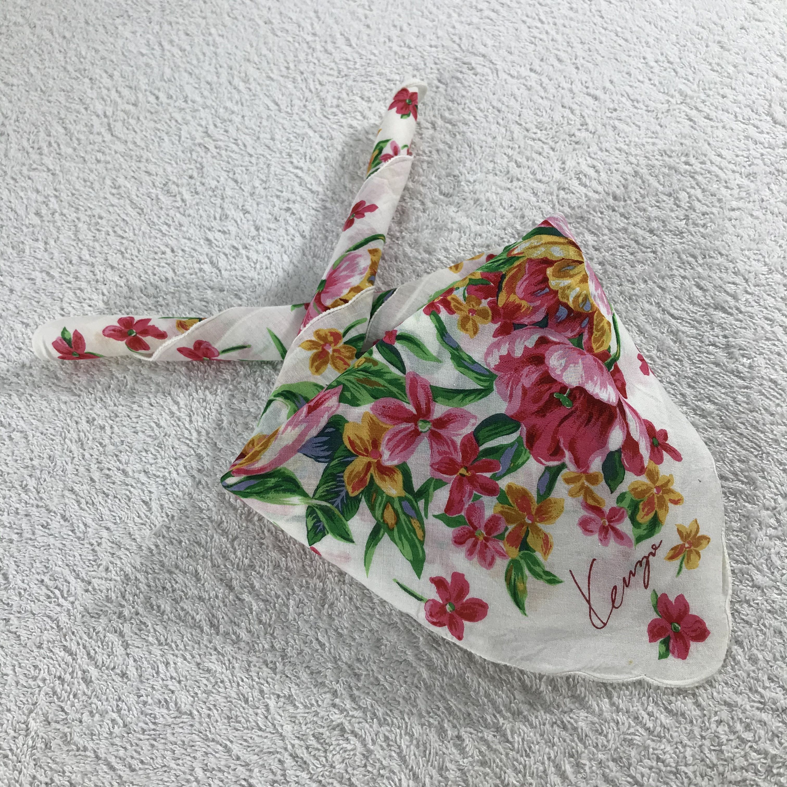 Kenzo × Vintage Kenzo Bandana / Handkerchief / Neckerchief - S203 Size ONE SIZE - 4 Thumbnail
