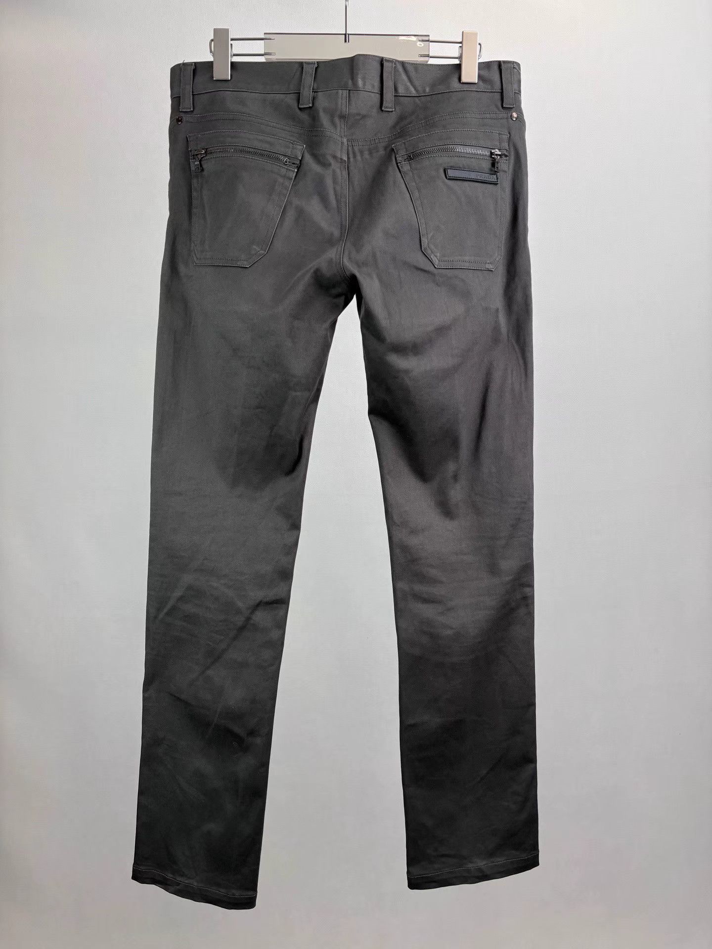 Prada PRADA Leather Logo Back Trousers K1 Size US 34 / EU 50 - 2 Thumbnail