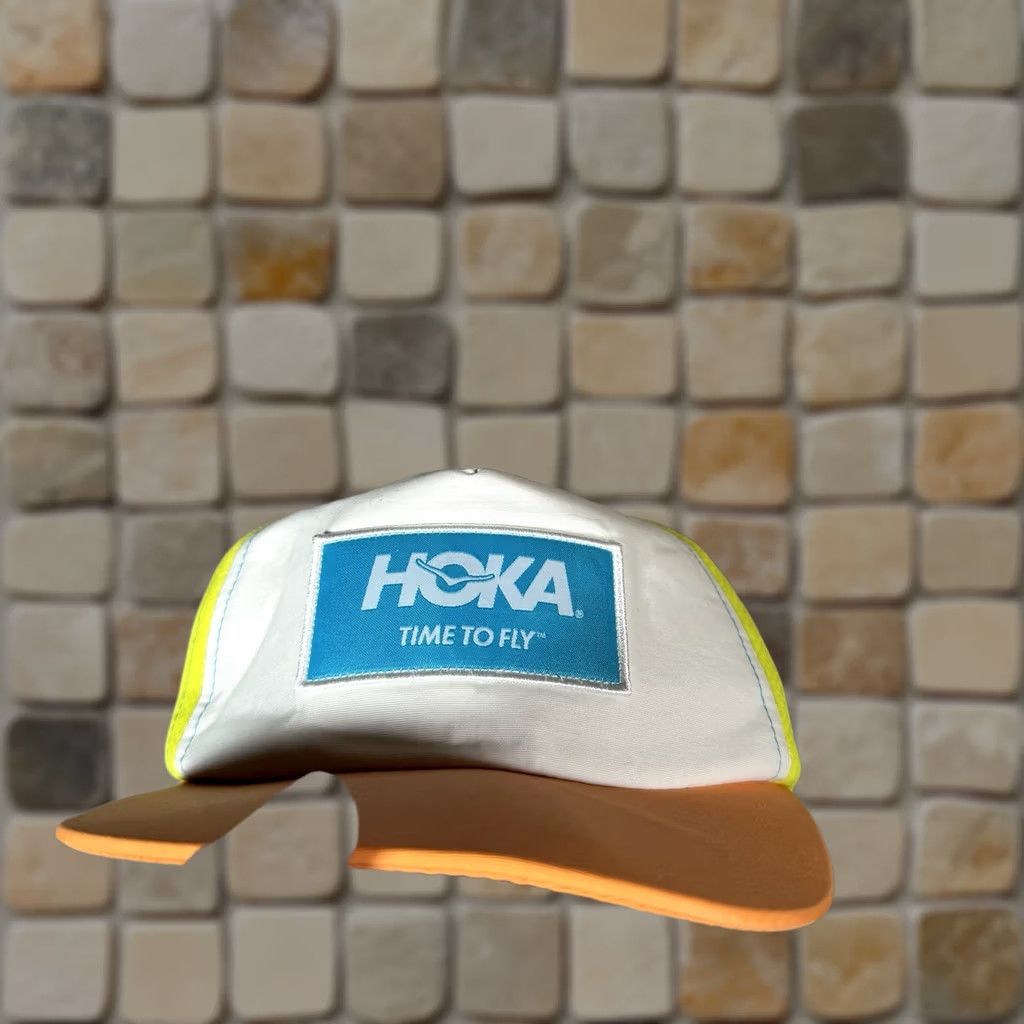 Vintage Hoka Hat Cap Mens One Size Yellow Adjustable Strapback Nylon Solid Baseball Cap Time to Fly Outdoor Beach Size ONE SIZE - 1 Thumbnail