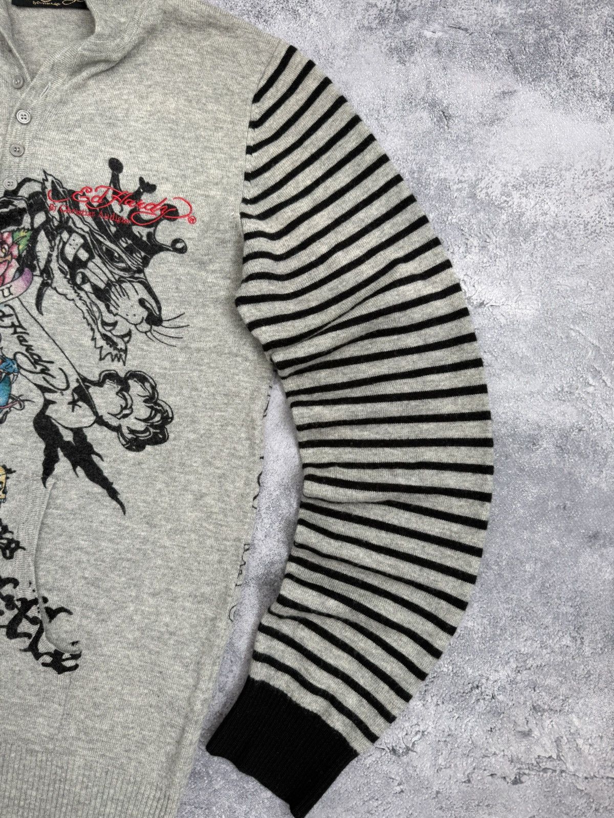 Ed Hardy Vintage Y2K Ed Hardy By Christian Audigier Big Logo Hoodie Size US L / EU 52-54 / 3 - 10 Thumbnail