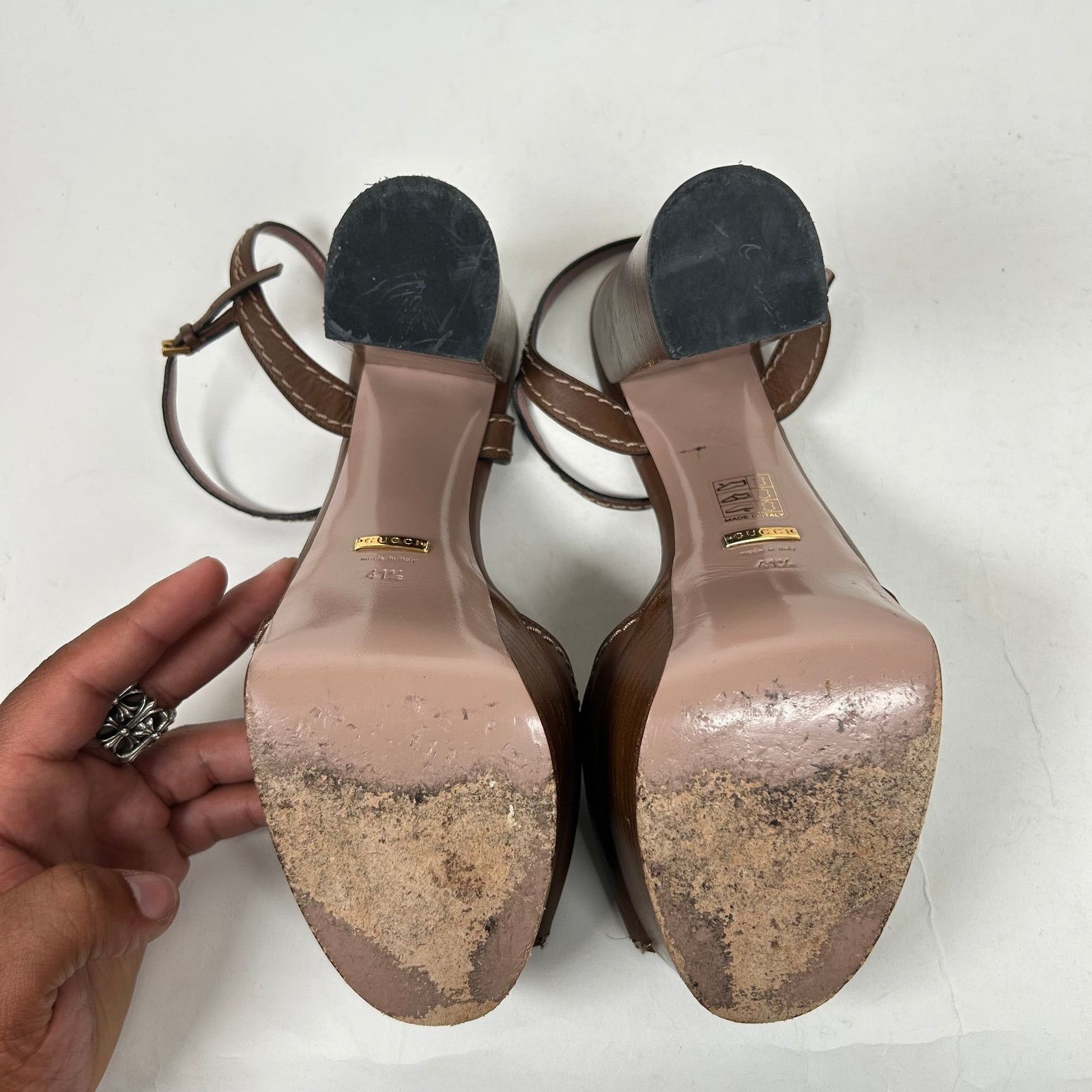 Gucci Gucci Brown Horsebit Platform Sandals Size 41.5 Size US 11.5 / IT 41.5 - 5 Thumbnail