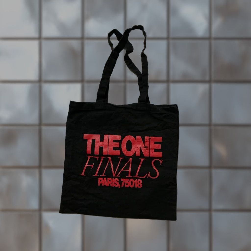 Jordan Brand VINTAGE Air Jordan The One Finals Paris 75018 Our Turn 1 On 1 Tournament Black Canvas Tote Bag Tote Men Black Paris 15x15 Mens Size ONE SIZE - 1 Thumbnail
