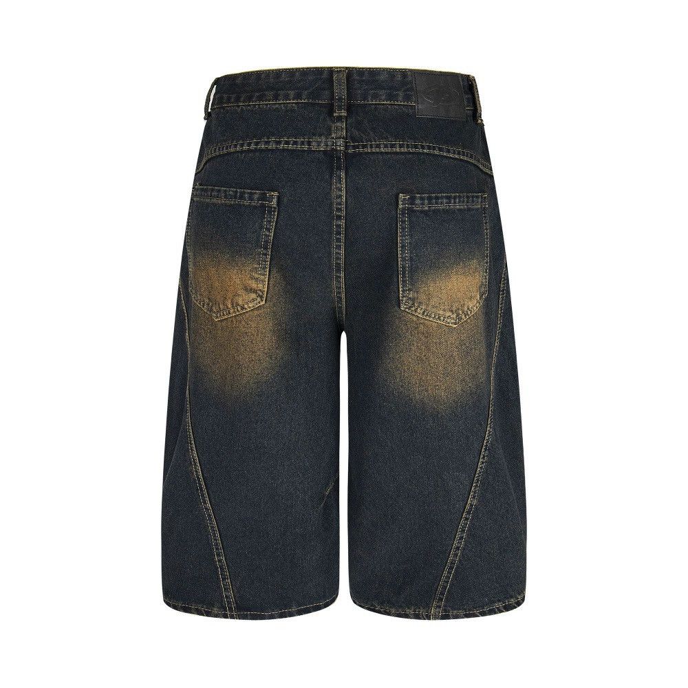 Japanese Brand × Jean Men's loose wide-leg cargo punk distressed denim shorts Size US 32 / EU 48 - 2 Thumbnail