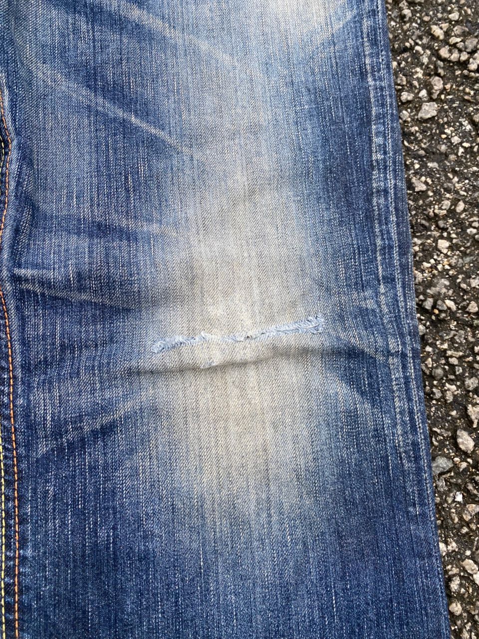 Edwin 💥FLARE💥VINTAGE EDWIN 503 BLUE TRIP DISTRESSED DENIM Size US 32 / EU 48 - 10 Thumbnail