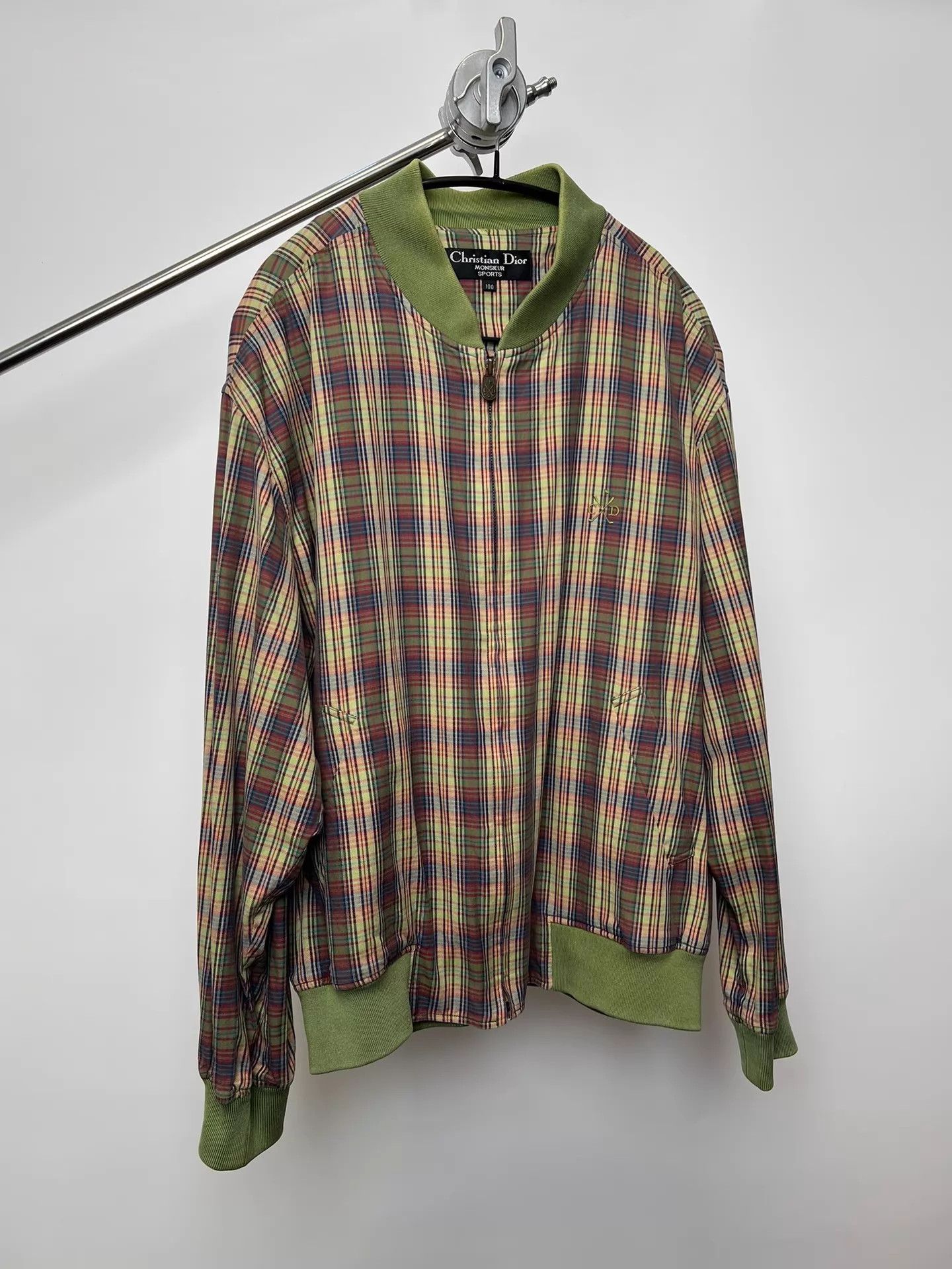 Dior Dior Sport Green Check Zipper Jacket Size US L / EU 52-54 / 3 - 2 Thumbnail