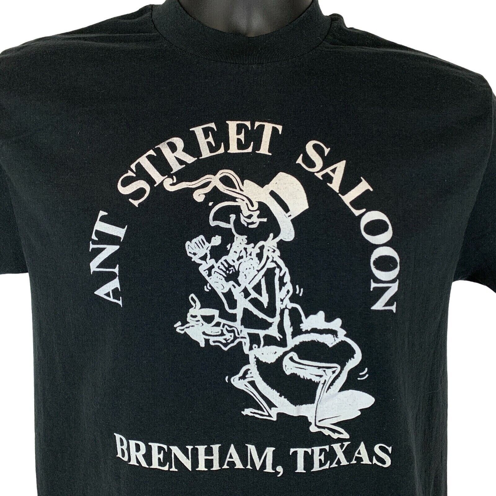 TEE JAYS Vintage 80s Ant Street Saloon T Shirt Brenham Texas S Small Size US S / EU 44-46 / 1 - 1 Thumbnail