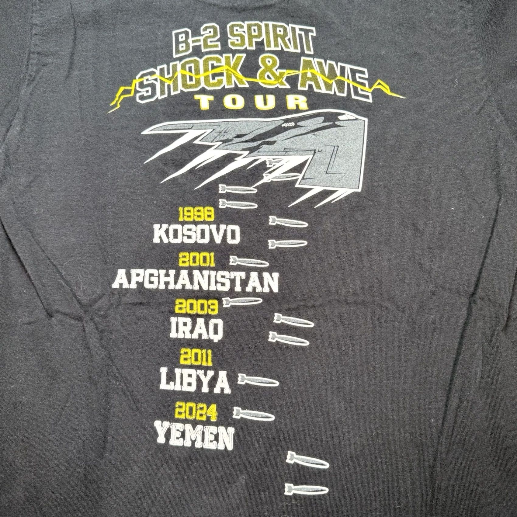 ESPIRIT Northrop Grumman Shirt Men S Black Planes Spirit B2 Stealth Bomber T-Shirt Short Sleeve Crew Neck Graphic Print USA Aerospace Mens Size US S / EU 44-46 / 1 - 2 Thumbnail