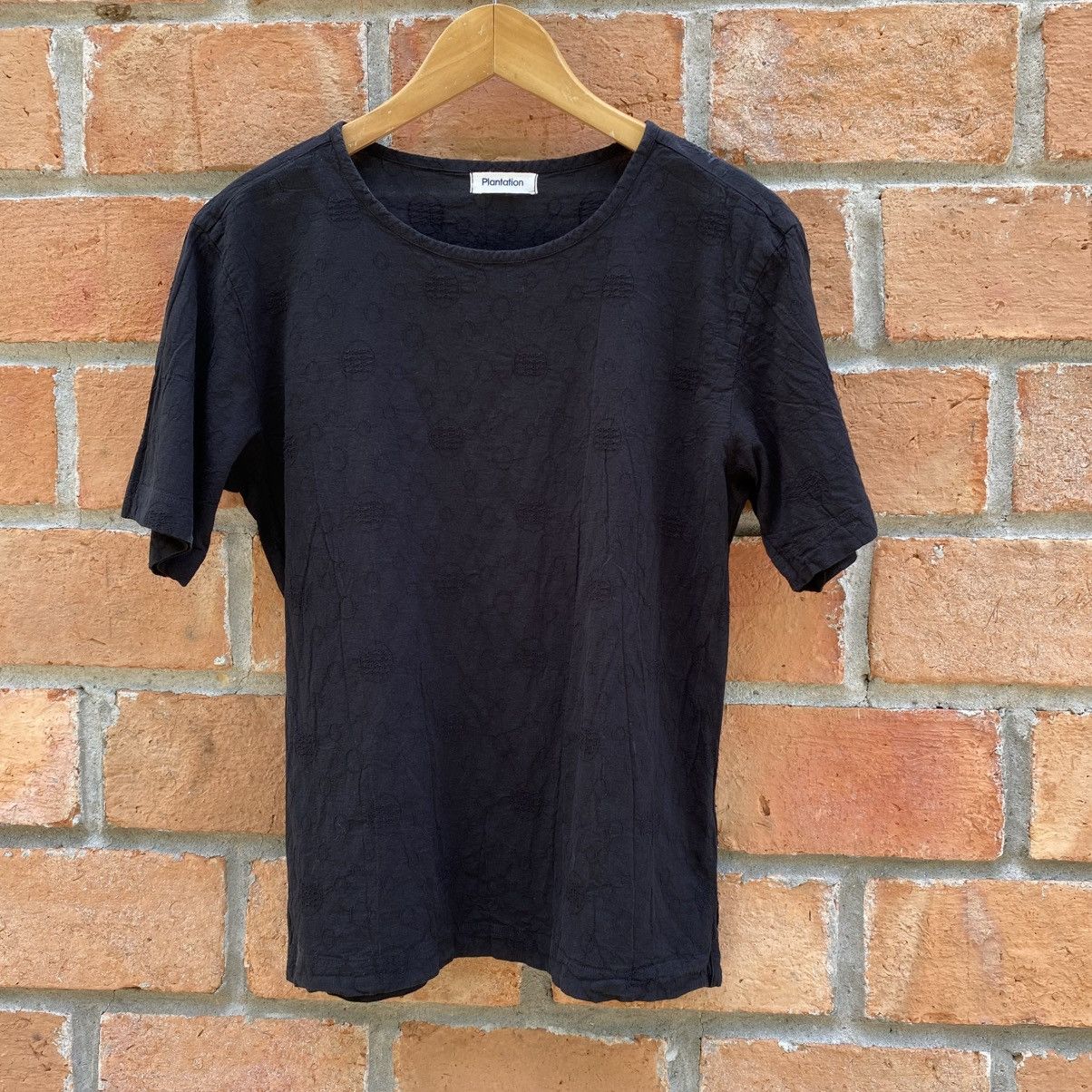 Issey Miyake Plantation Black Textured Short Sleeve Blouse Size S / US 4 / IT 40 - 5 Thumbnail