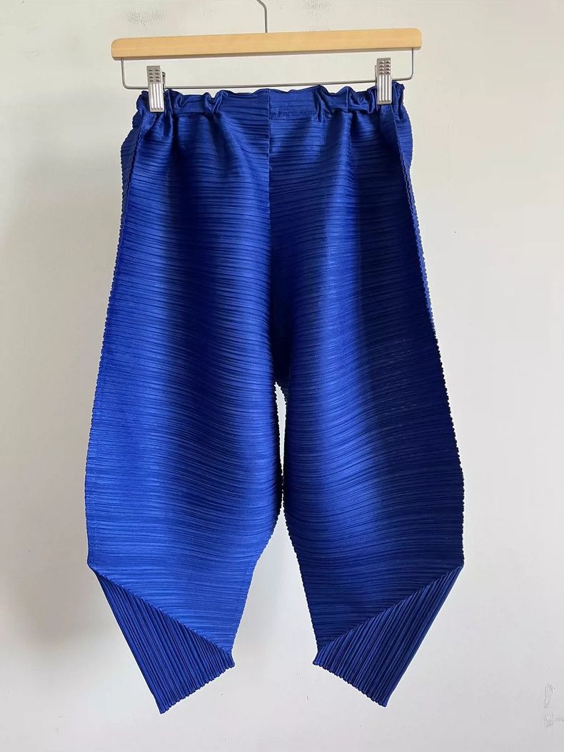 Issey Miyake Issey Miyake size:1 Blue pleated pants Size 28" / US 6 / IT 42 - 2 Thumbnail