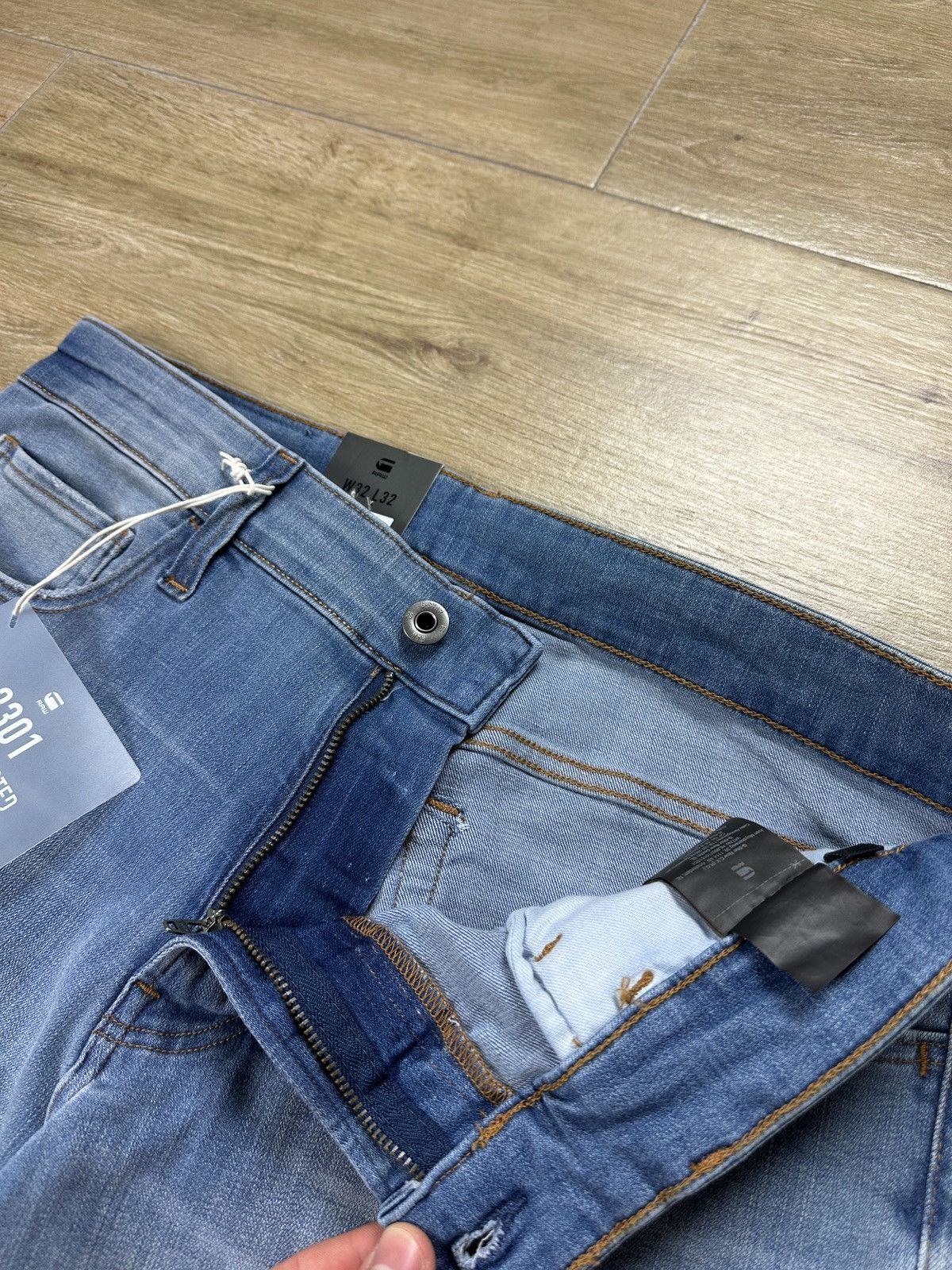 G-Star NEW🏷️ G-Star Raw 3301 Deconstructed Skinny Denim Jeans Size US 32 / EU 48 - 5 Thumbnail