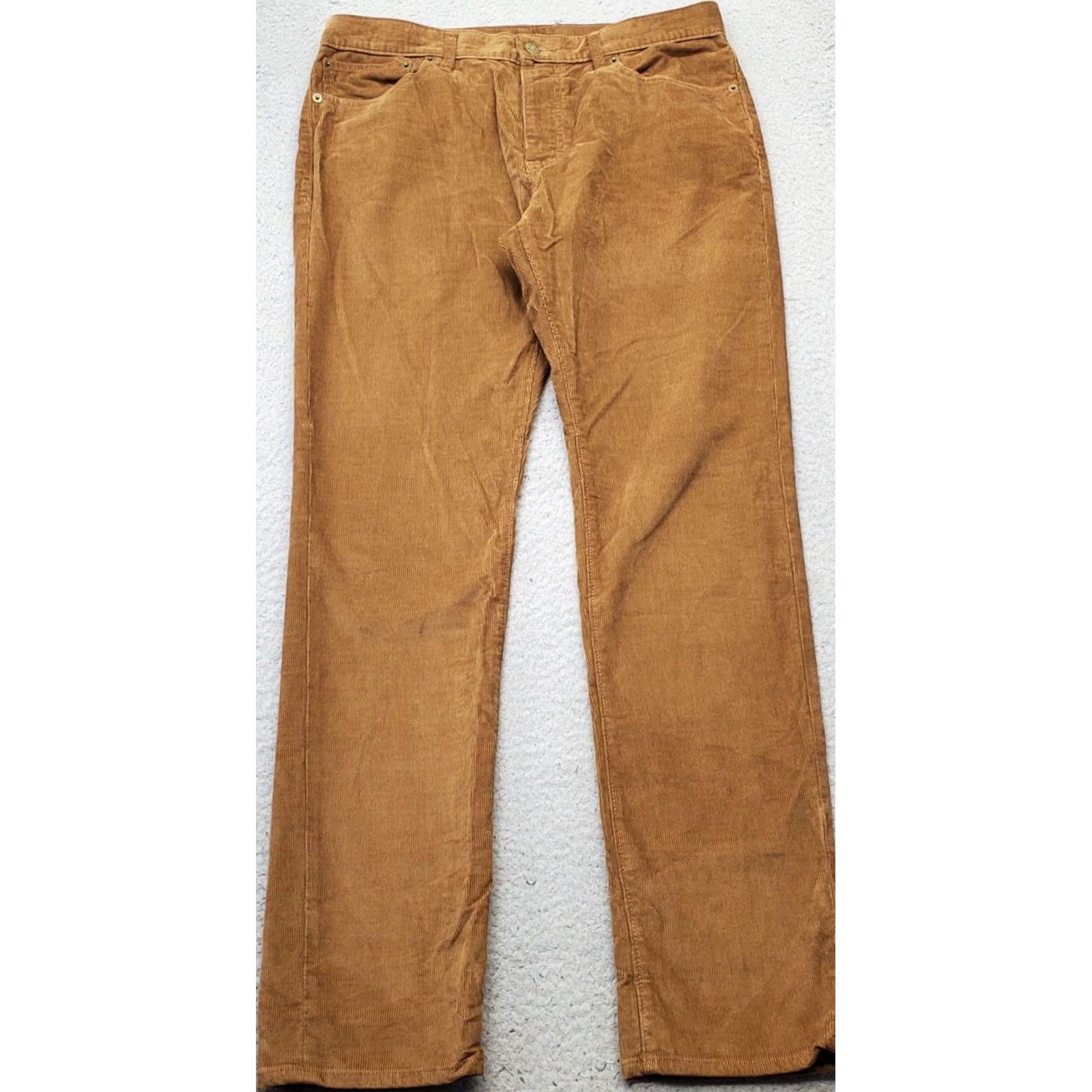 J.Crew J.Crew Flex Pants Mens 32x32 Brown Corduroy Flat Front Slim Fit Straight Leg Pants Mens Brown Corduroy Flat Front Slim Fit Straight Leg Size US 32 / EU 48 - 2 Thumbnail