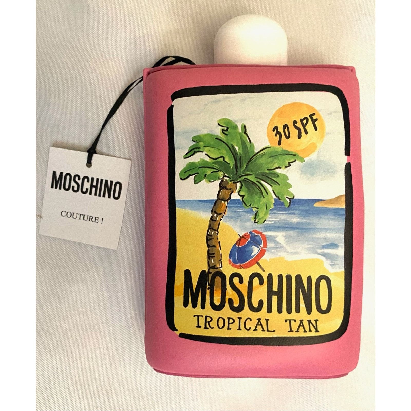 Moschino SS23 MOSCHINO Tropical Tan Clutch Pink Padded Sunscreen30SPF Size ONE SIZE - 1 Thumbnail