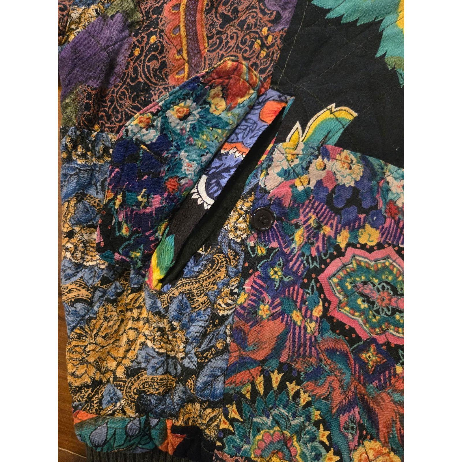 Vintage Vintage 80s 90s Mix Pattern Rayon Oversized Jacket Size XL Size XL / US 12-14 / IT 48-50 - 4 Thumbnail