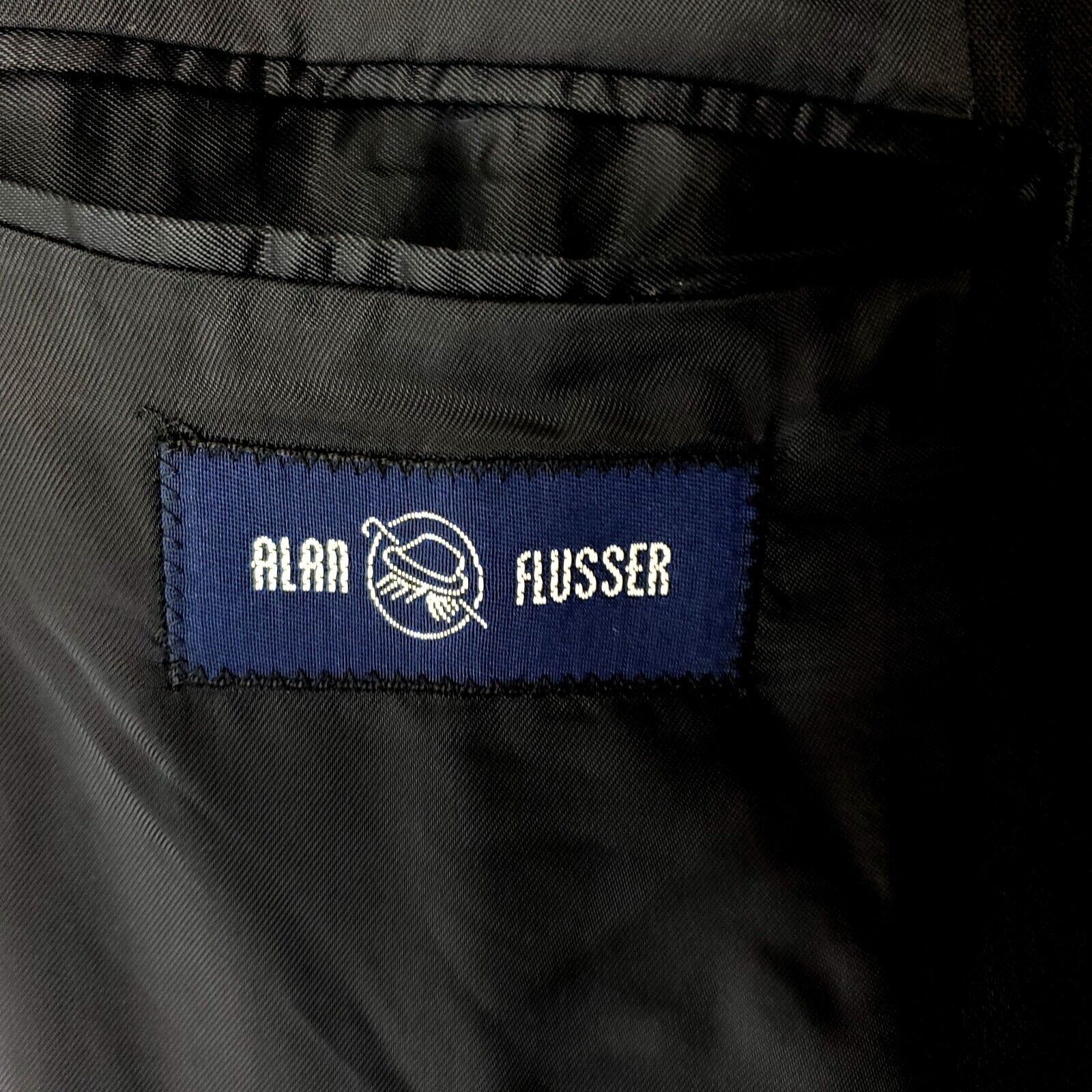 Alan Flusser Alan Flusser 3 Silver Gold Button Blazer 44L Solid Blue Size 44L - 8 Thumbnail