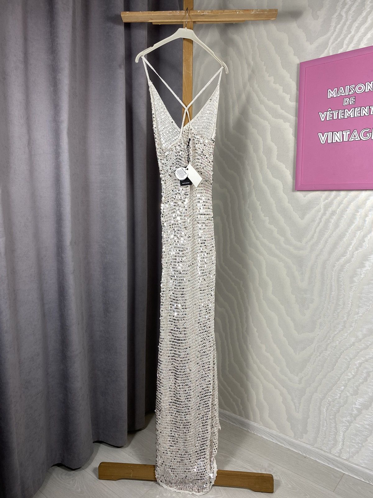 Retrofete Retrofete Marie Sequin Crochet Dress Size M / US 6-8 / IT 42-44 - 13 Thumbnail