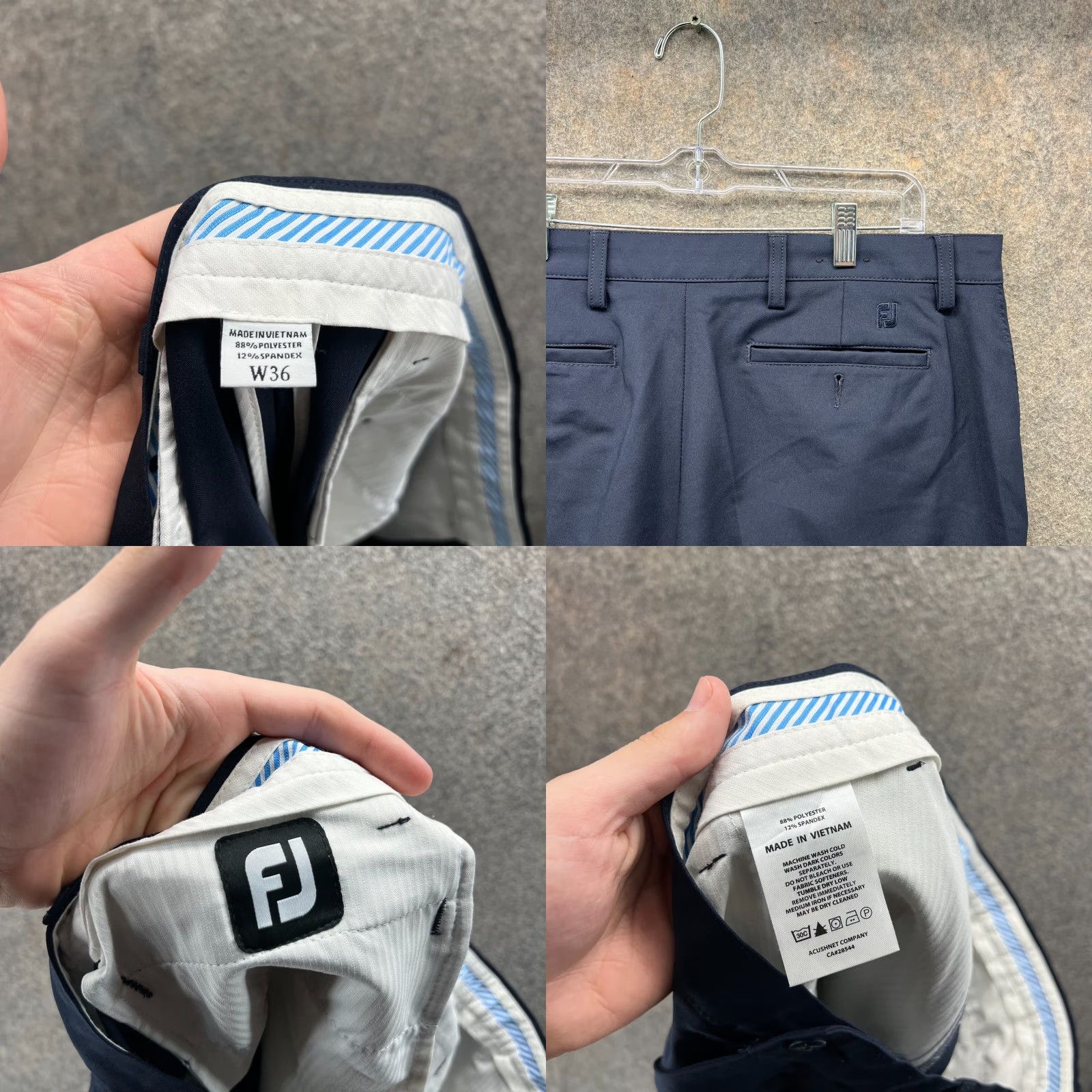 Footjoy FootJoy Shorts Mens 36 Blue Navy Chino Pleated Stretch Golf Athletic Casual Size US 36 / EU 52 - 8 Thumbnail