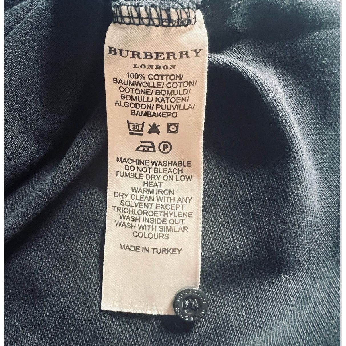 Burberry Burberry 3/4 Sleeve Black Polo Top | Size S Size S / US 4 / IT 40 - 6 Thumbnail