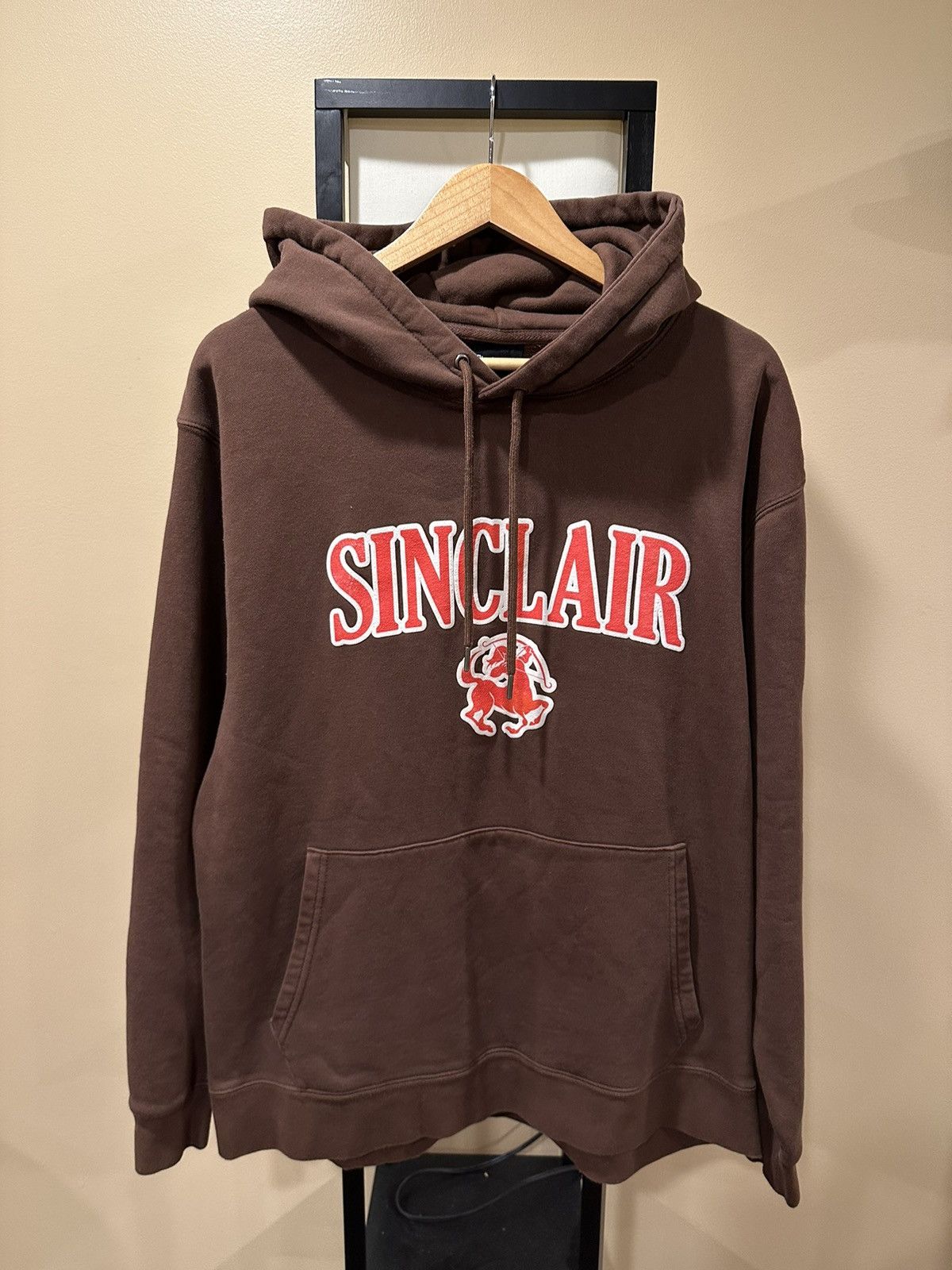 image of Sinclair Global Chocolate Brown University Logo Hoodie, Men's (Size XL)