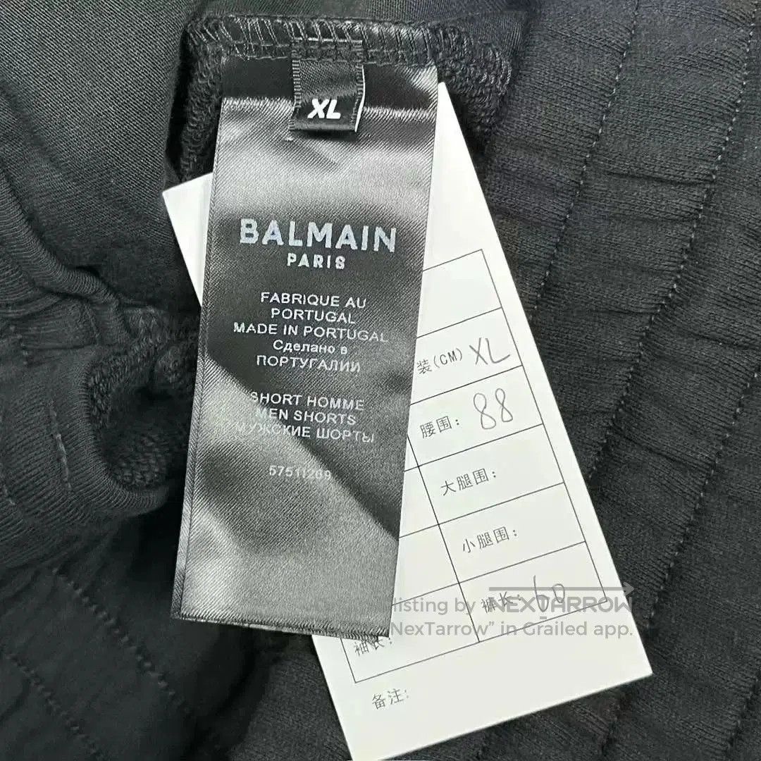 Balmain Balmain Black Monogram Print Shorts XL. Size US 28 / EU 44 - 4 Thumbnail
