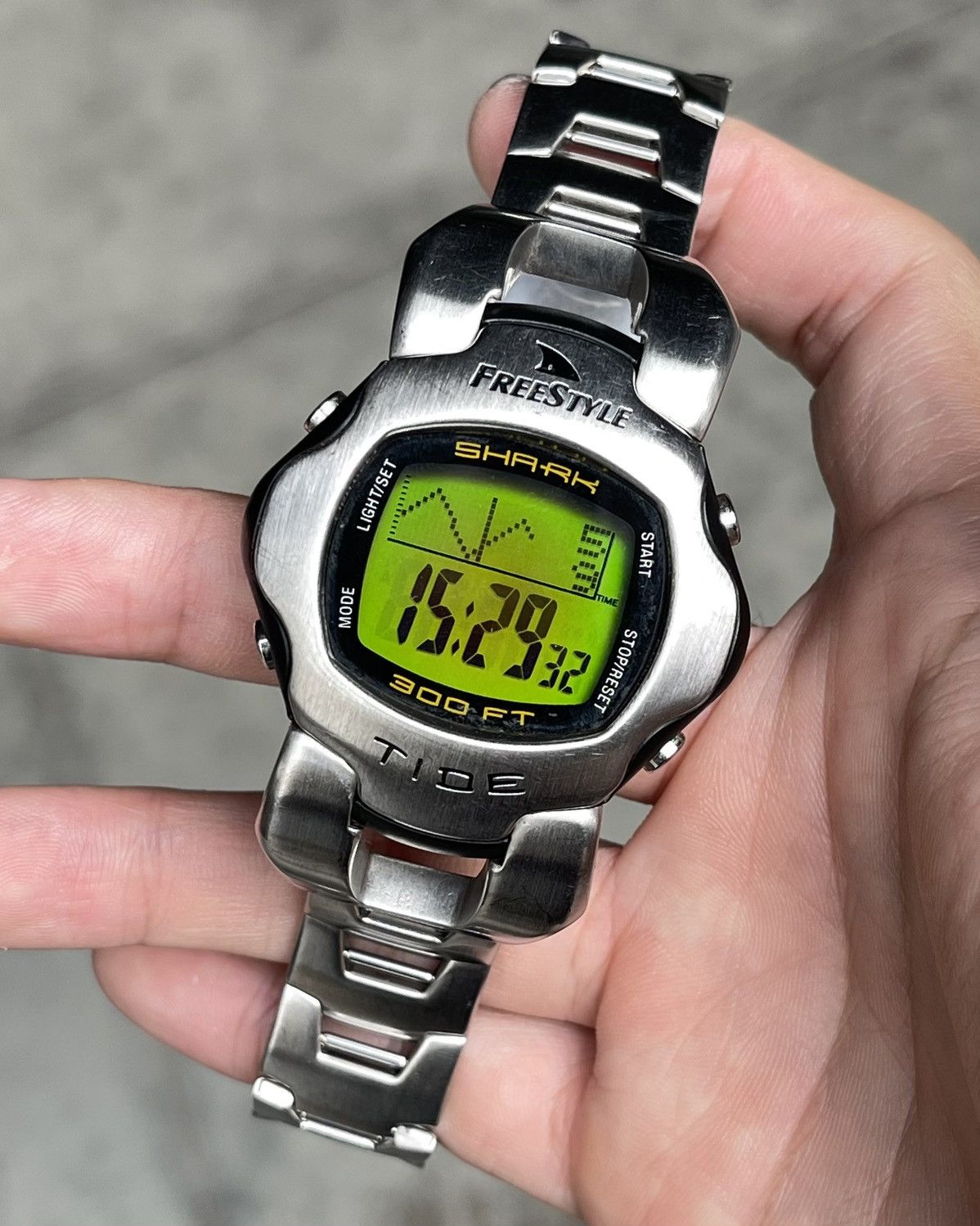 Made In Usa Streetwear Vintage FREESTYLE SHARK TIDE DIGITAL WATCH Grailed