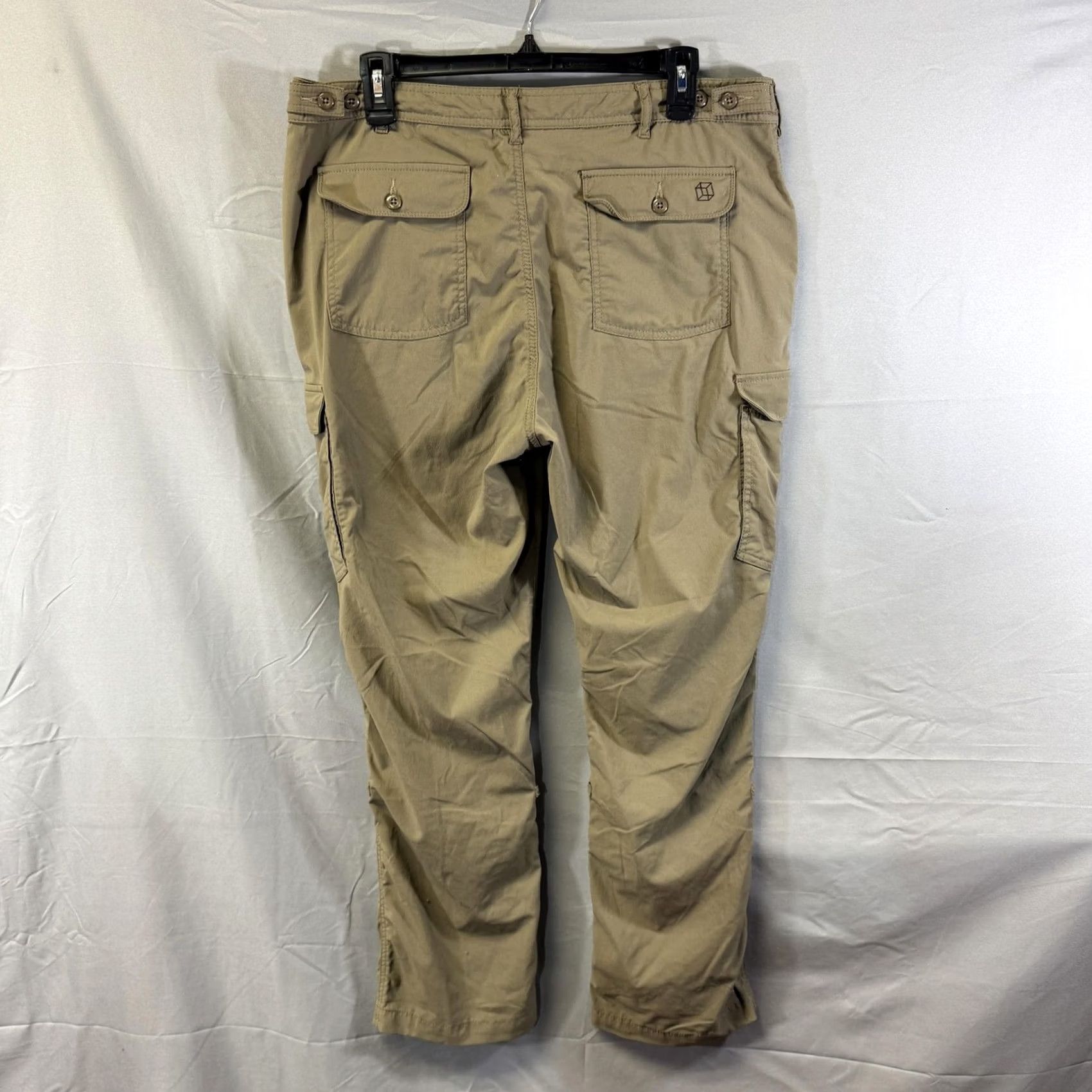 Vintage Clothing Arts P^Cubed Pick-Pocket Proof Travel Cargo Pants Womens 12 Khaki Beige Nylon Spandex Zip Fly Pocket Pants Travel Mens? Size 34" / US 12 / IT 48 - 2 Thumbnail