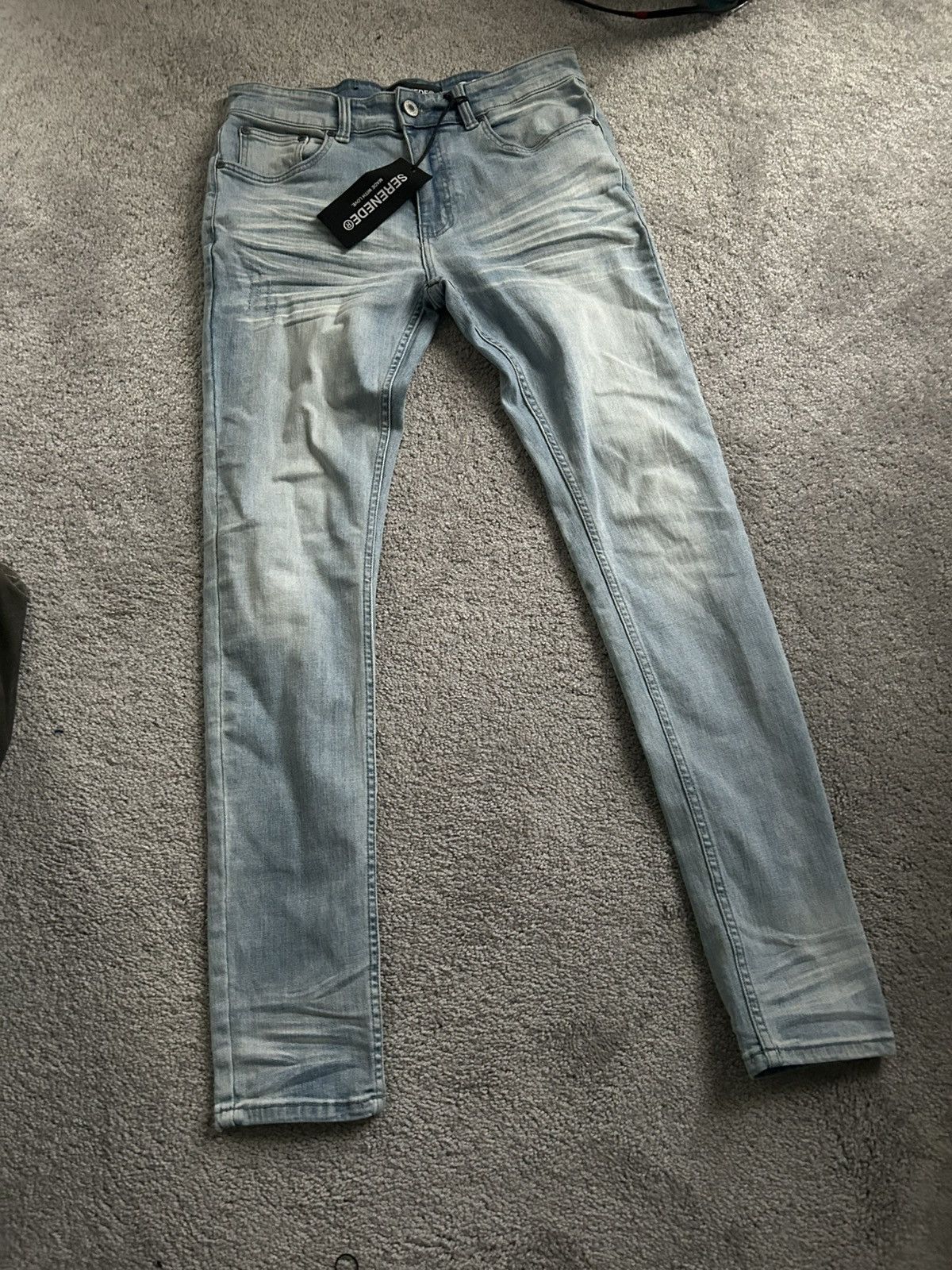 SERENEDE Serenade light blue wash denim skinny jeans Size US 32 / EU 48 - 1 Thumbnail