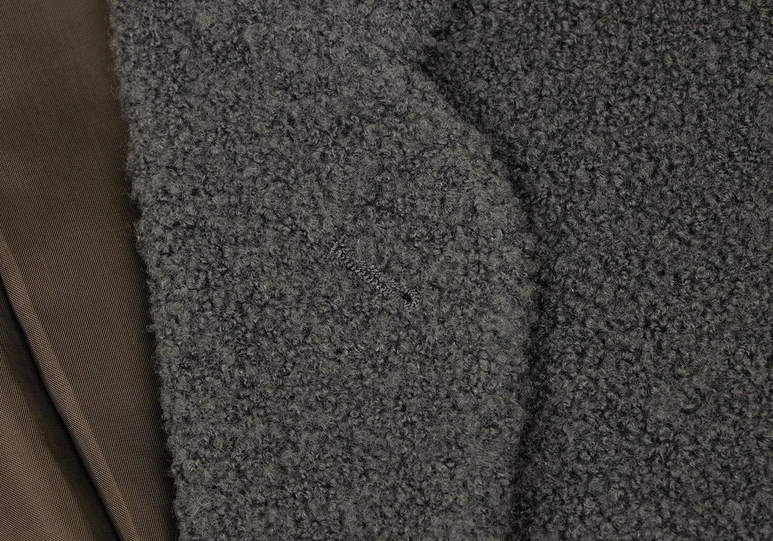 Issey Miyake Wool Blend Pile Knit Jacket in Khaki Gray, Size XL Size US XL / EU 56 / 4 - 5 Thumbnail