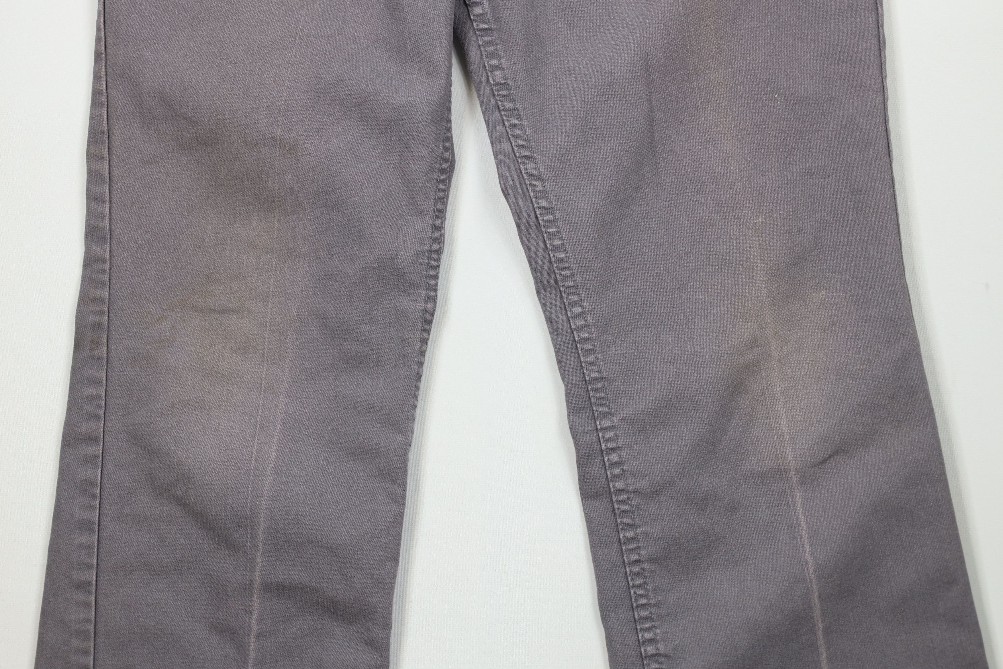 Vintage Vintage 70s Streetwear Wide Leg Canvas Denim Jeans Gray Size US 36 / EU 52 - 3 Thumbnail