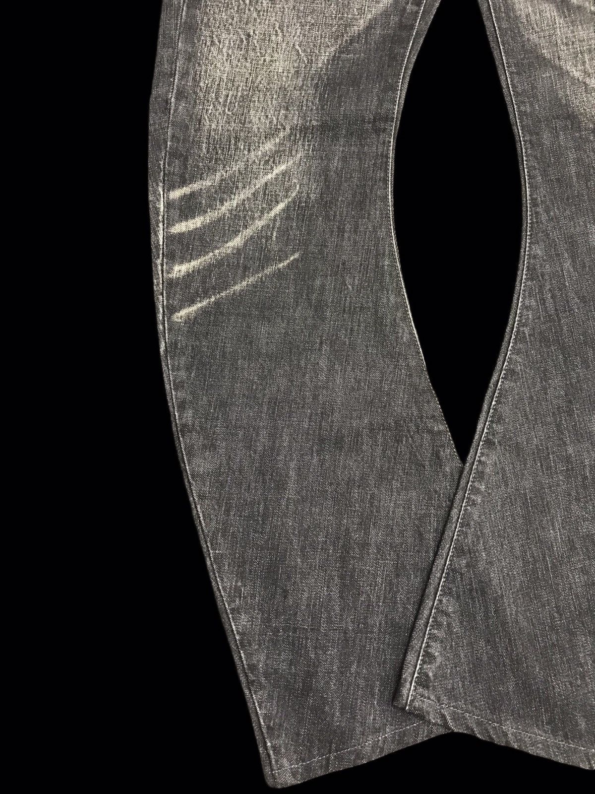 Japanese Brand 💥FLARE💥wjk Avant Garde Designer Claw Fade Curved Denim F69 Size US 30 / EU 46 - 5 Thumbnail