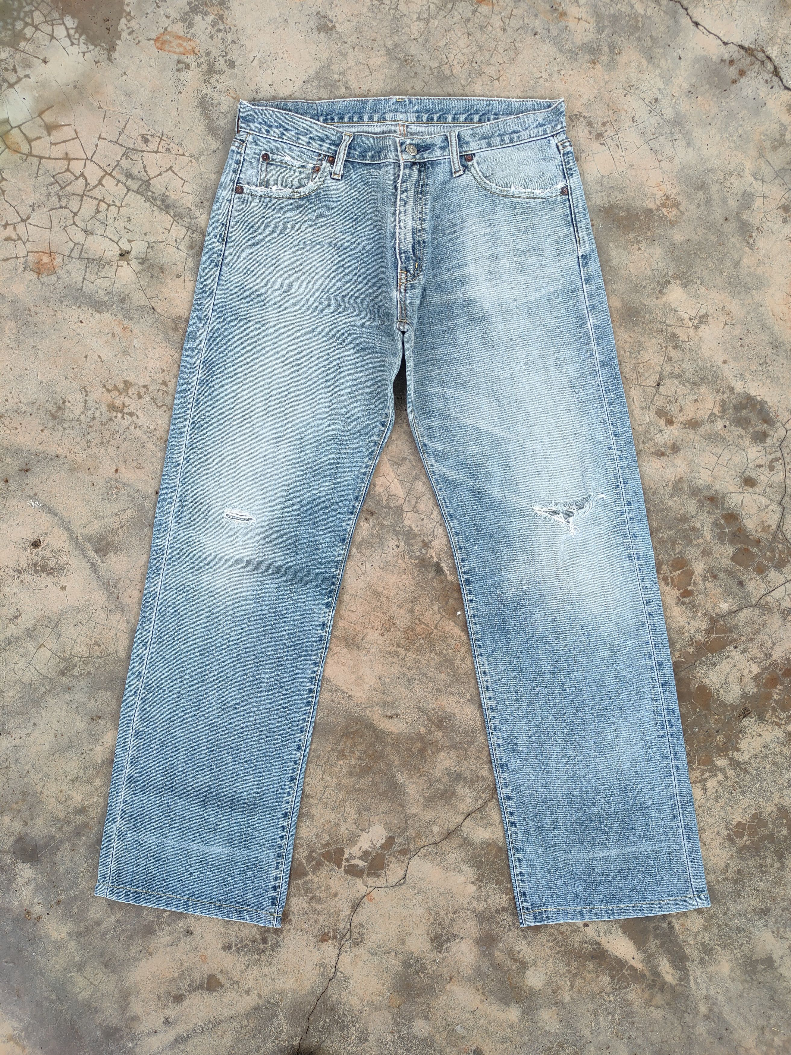 Japanese Brand Vintage japanese faded blue jeans denim pants Size US 34 / EU 50 - 2 Thumbnail
