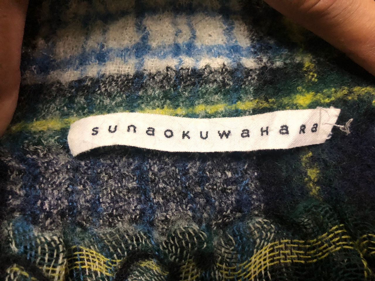 Sunao Kuwahara SunoaKuwahara Green Tartan Scarf Muffler Nice Design Size ONE SIZE - 4 Thumbnail