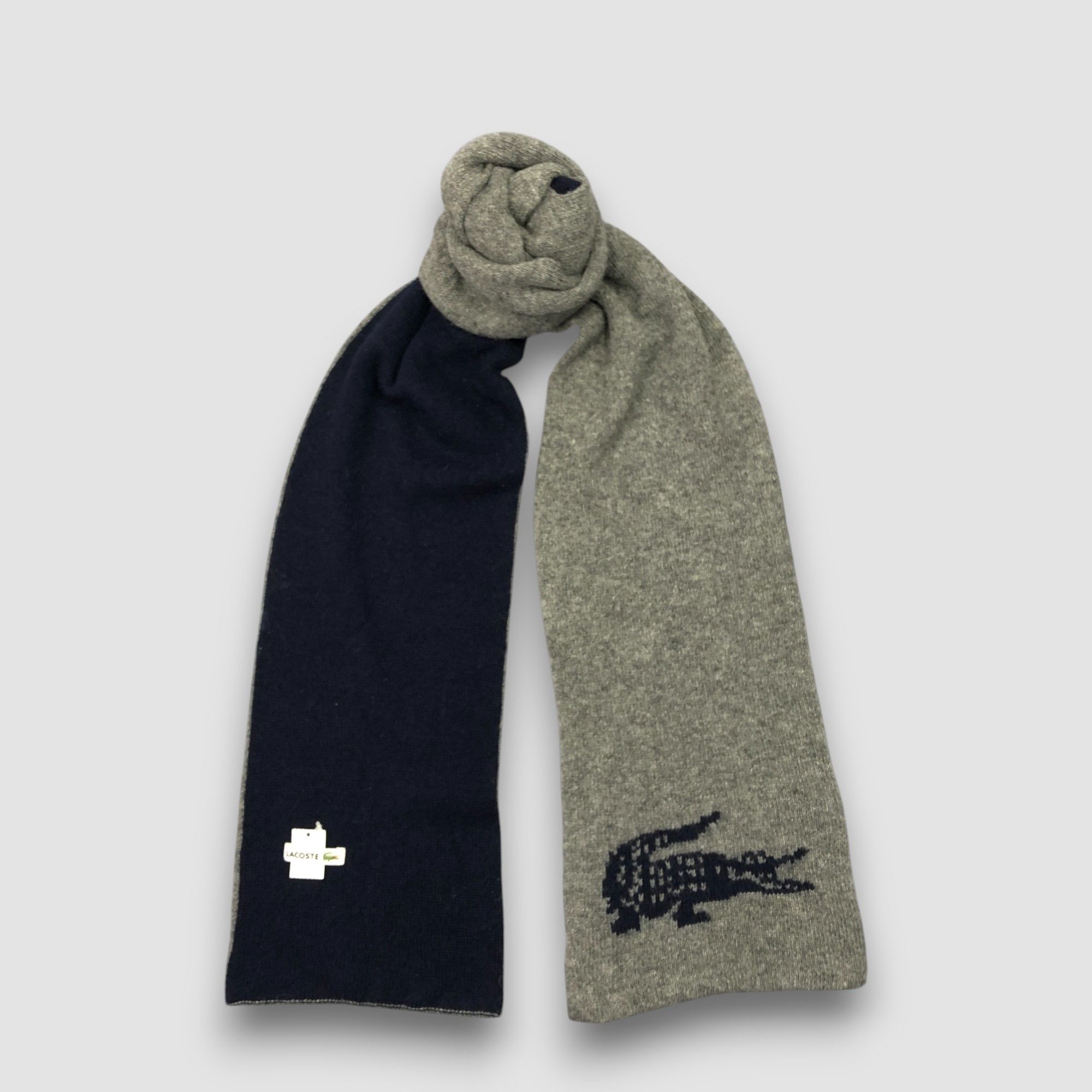 Lacoste Vintage Lacoste Scarf Muffler Wool Knit Winter Scarves Size ONE SIZE - 1 Thumbnail